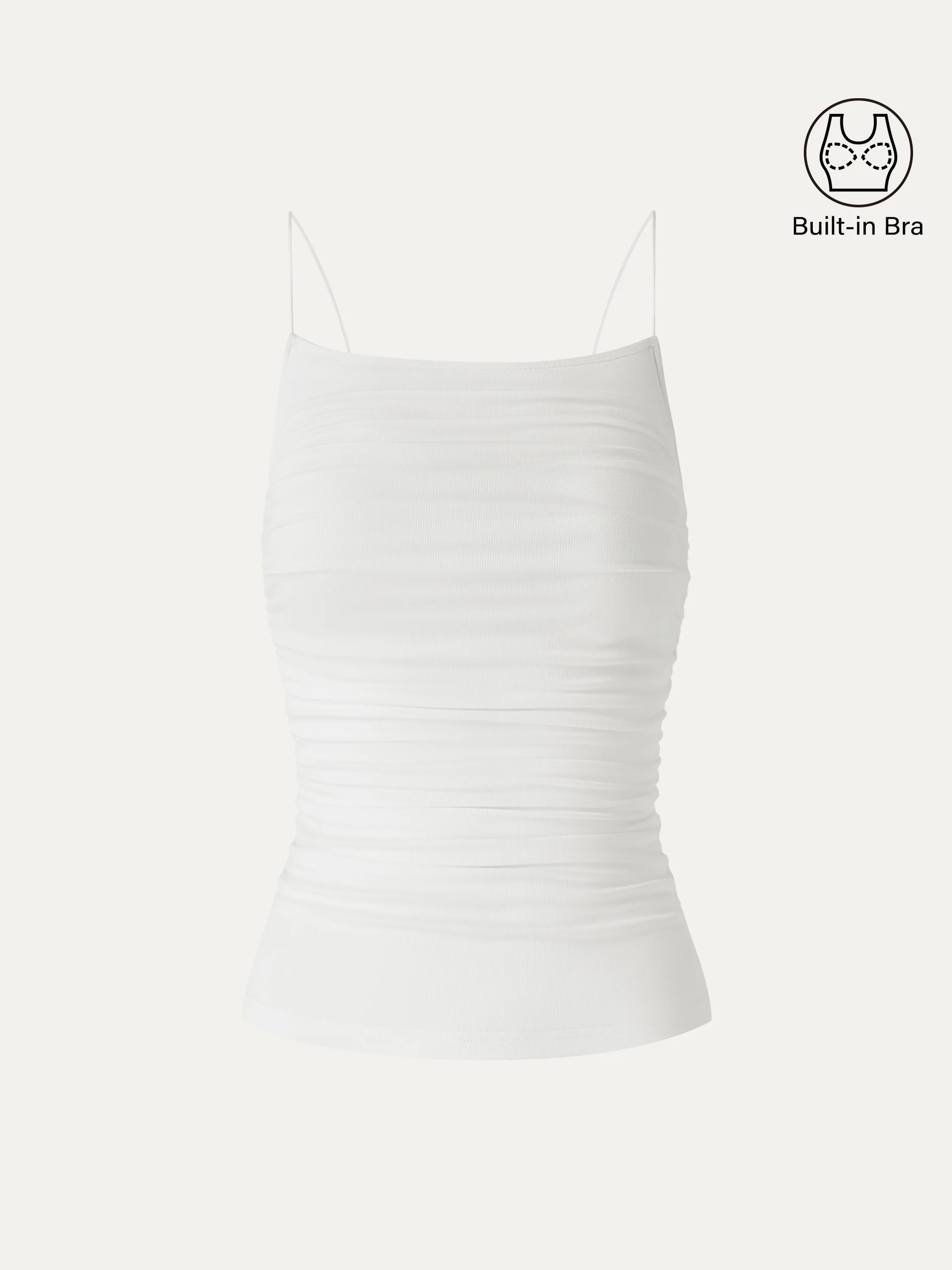 SkinKiss Square Neck Ruched Spaghetti Bra Top - Image 6