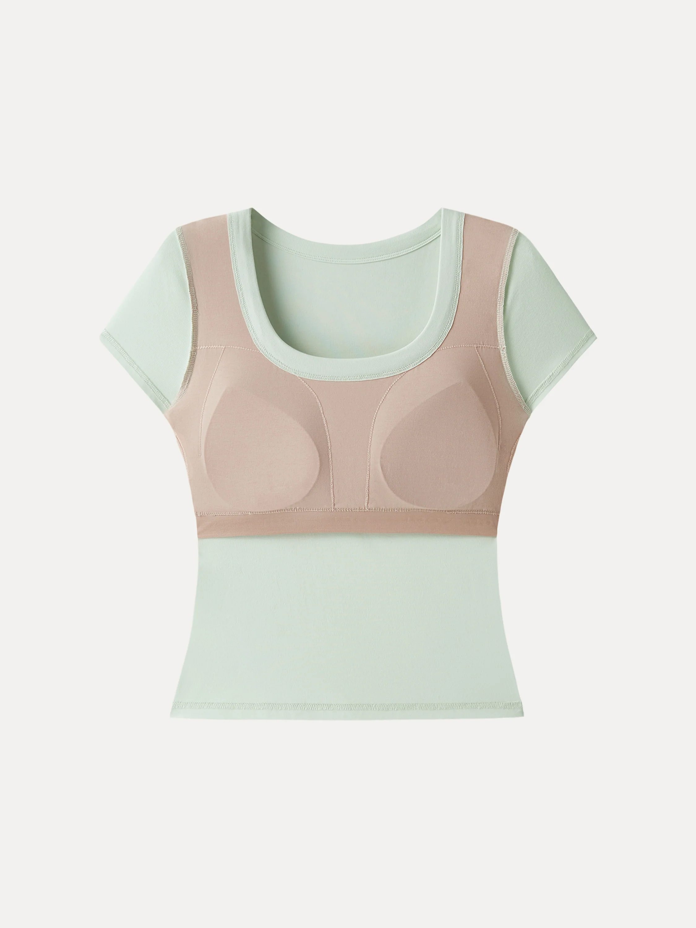 SkinKiss U-Neck Short Sleeve Everyday Bra Top - Image 5