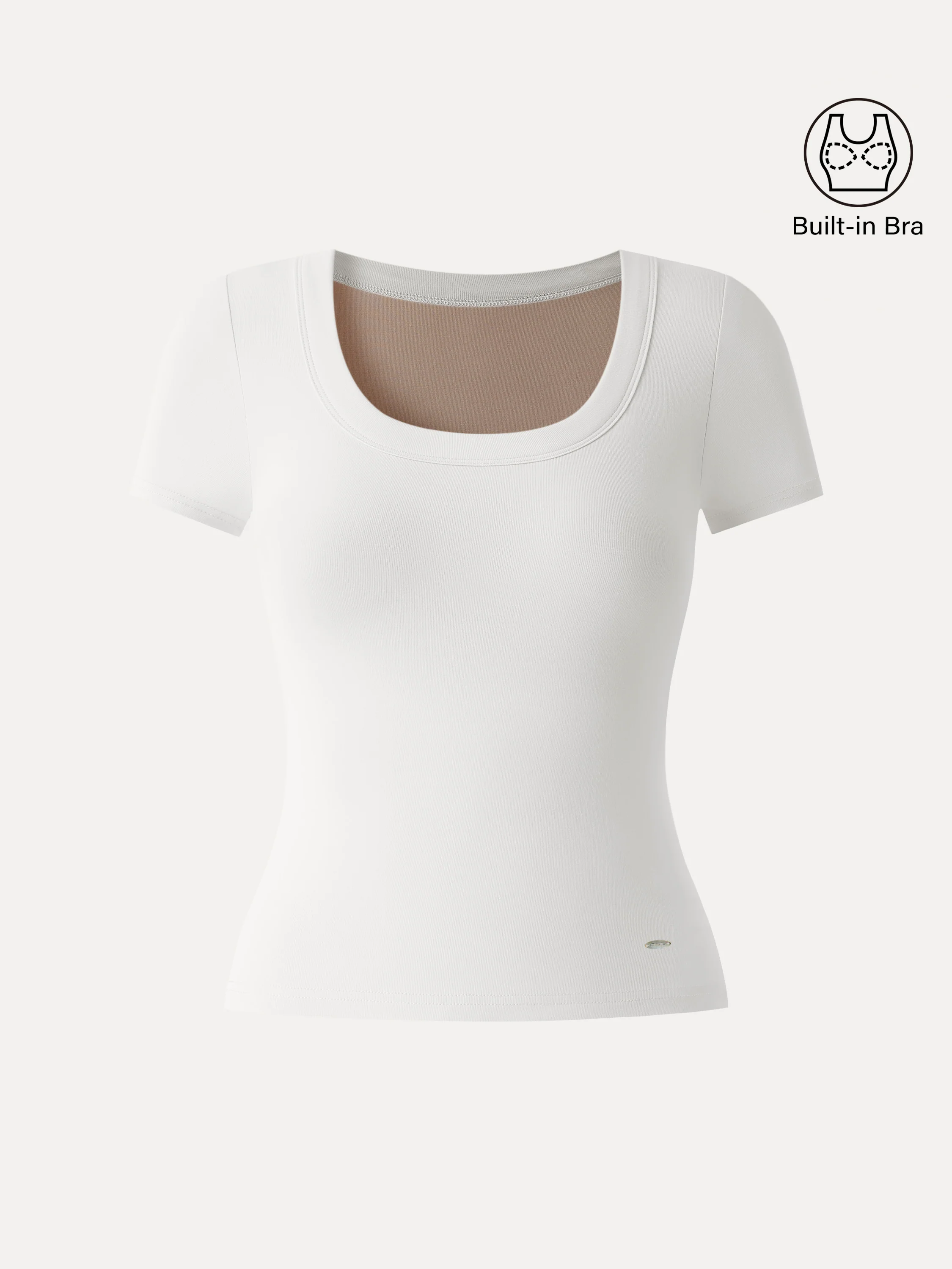 SkinKiss U-Neck Short Sleeve Everyday Bra Top - Image 7