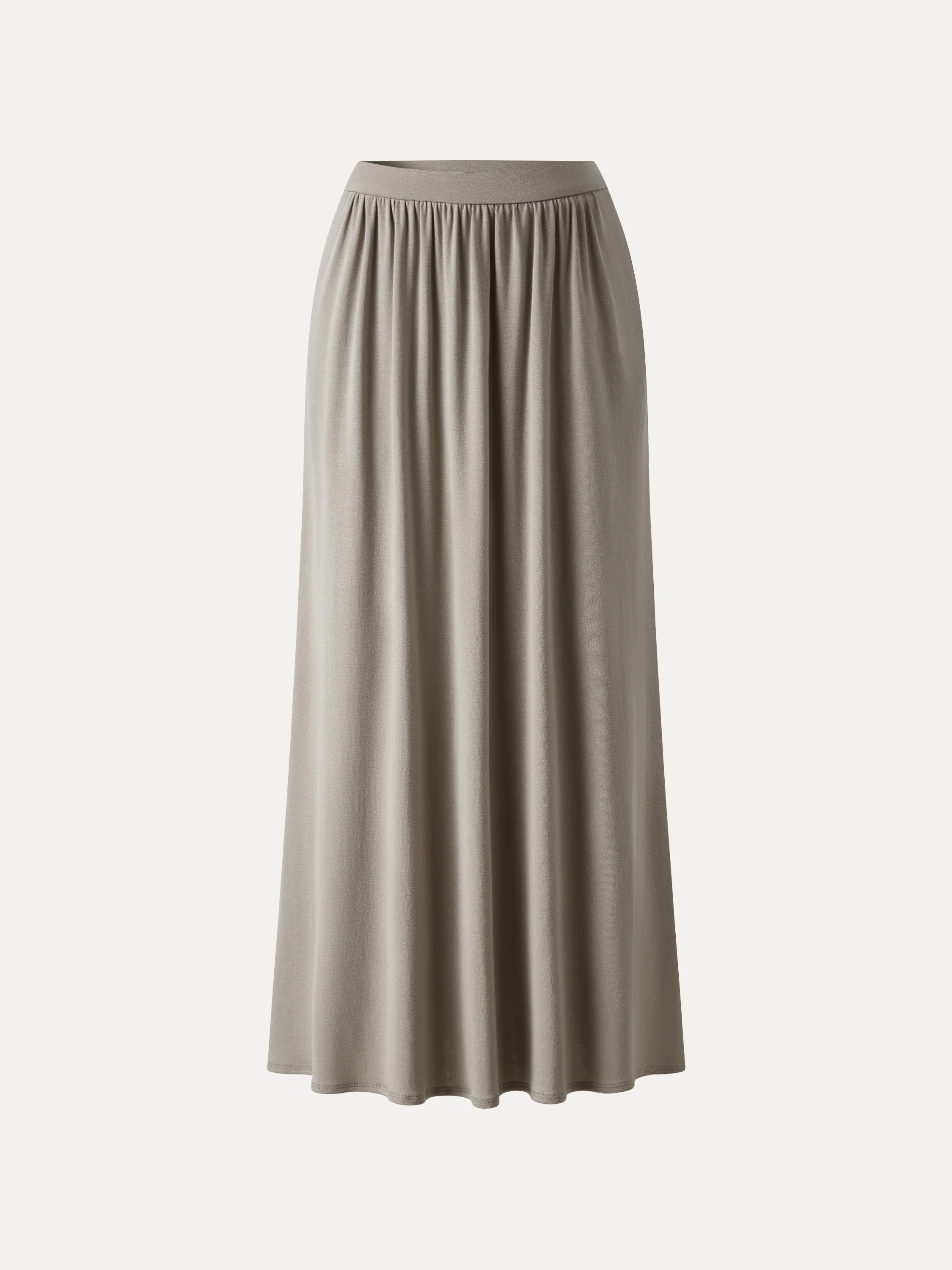 Soft Linen Knit Gathered A-Line Maxi Skirt with Pockets - Image 6