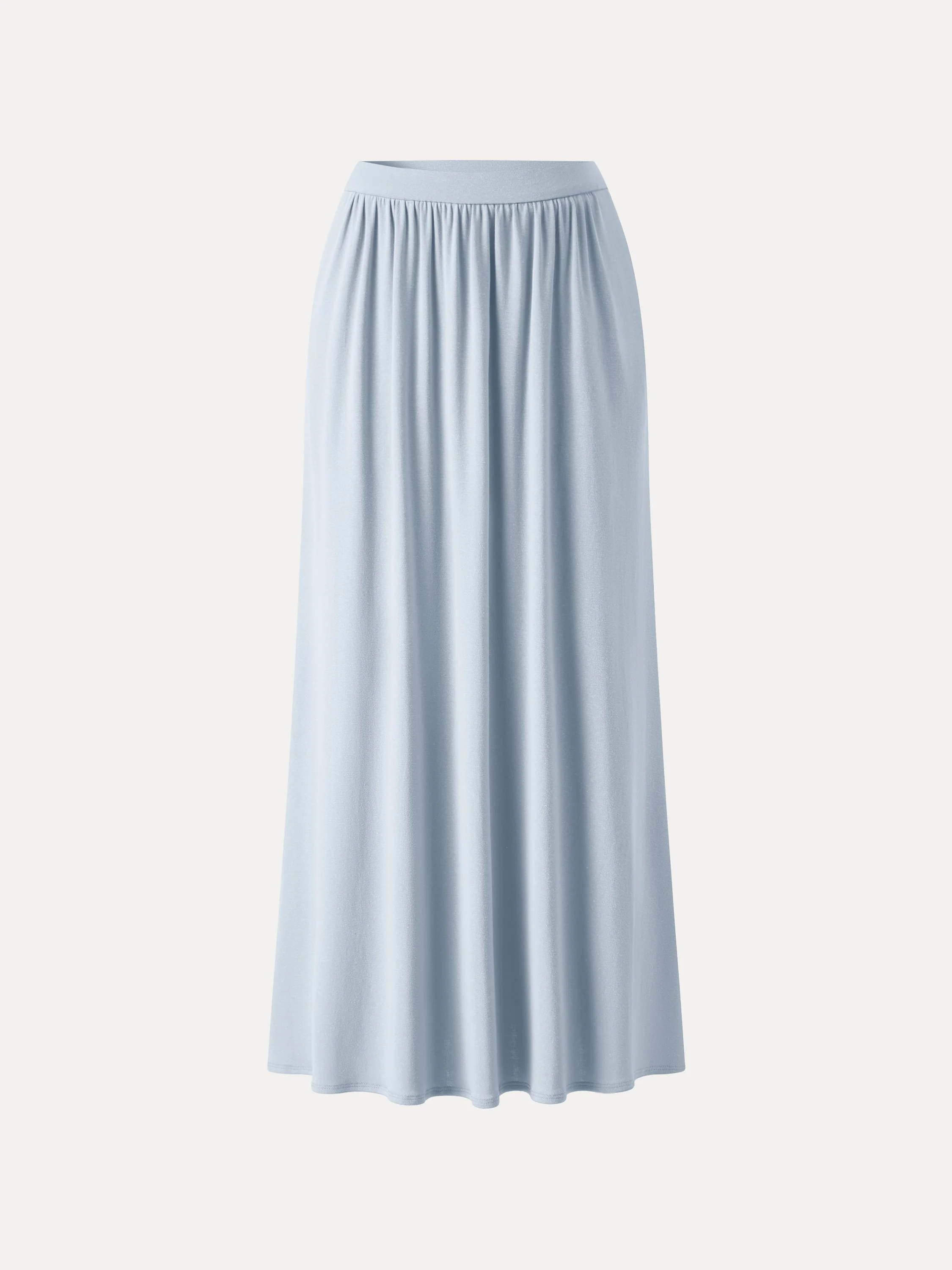 Soft Linen Knit Gathered A-Line Maxi Skirt with Pockets - Image 8
