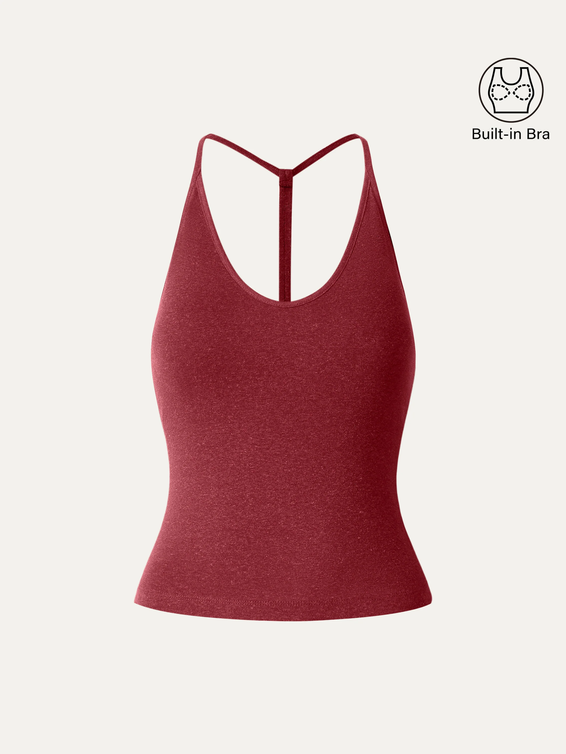 Soft Linen Luxe V-neck T-back Airy Bra Tank - Image 10