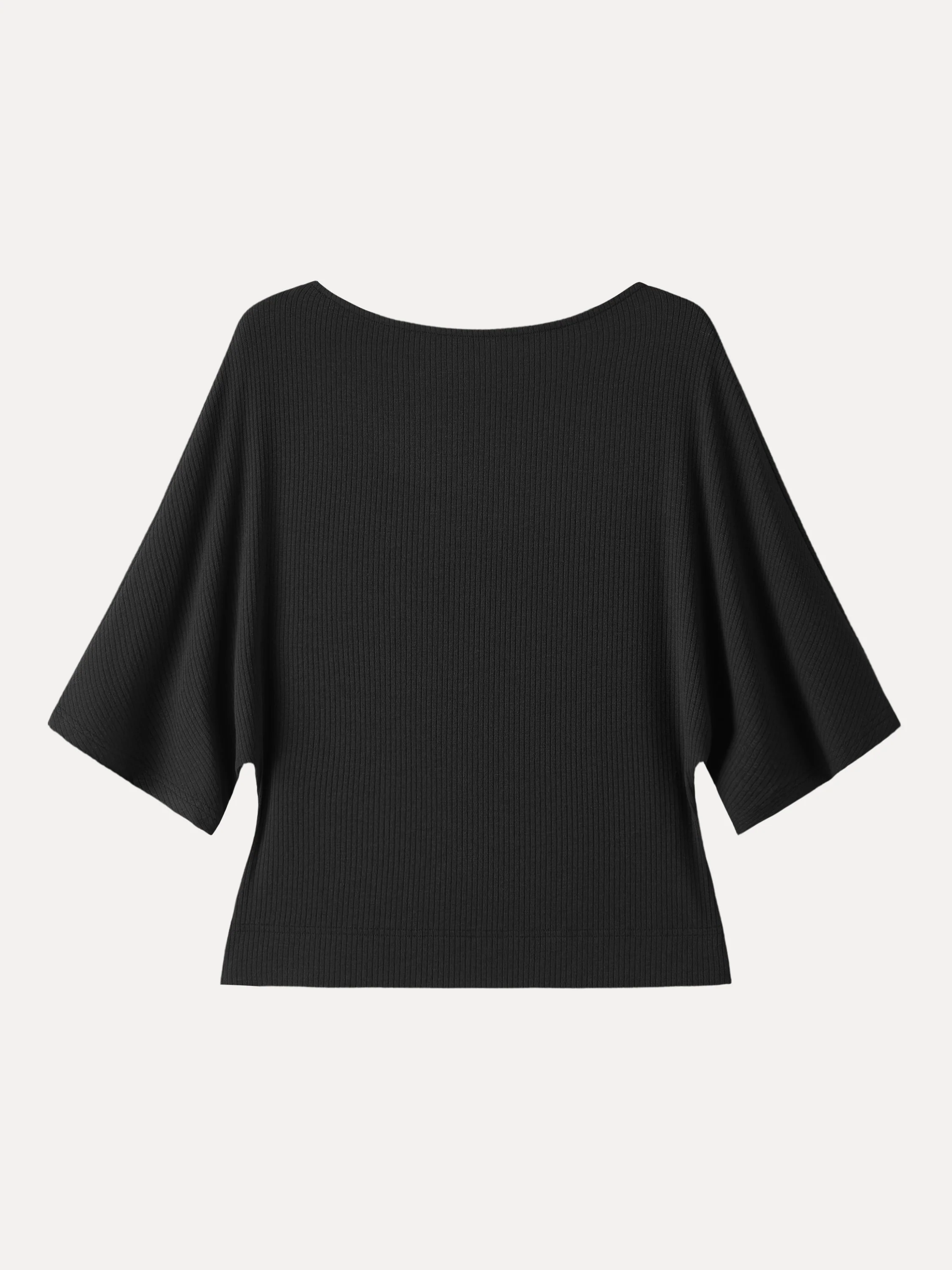 Soft Ribbed Boatneck Relaxed Top - Image 10