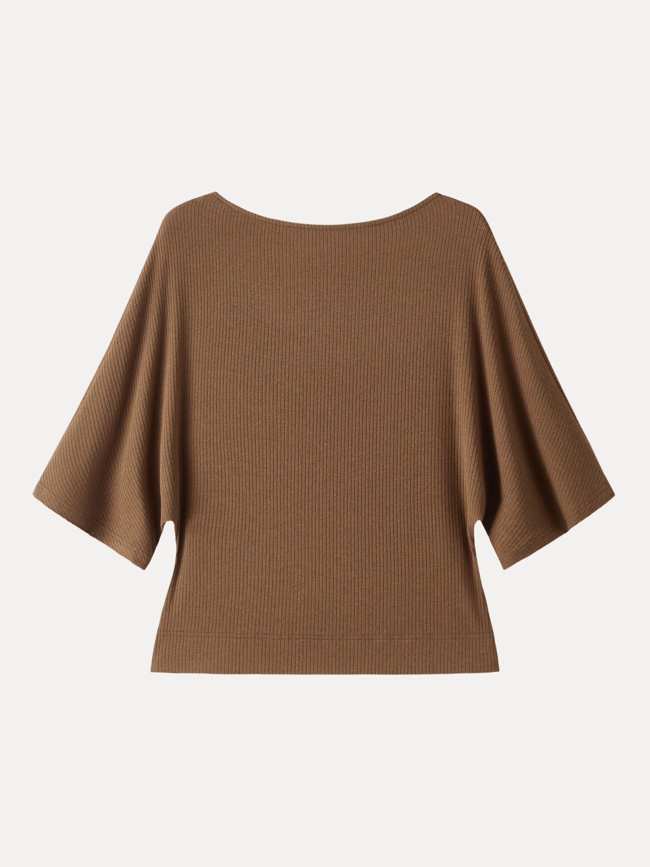 Soft Ribbed Boatneck Relaxed Top - Image 6