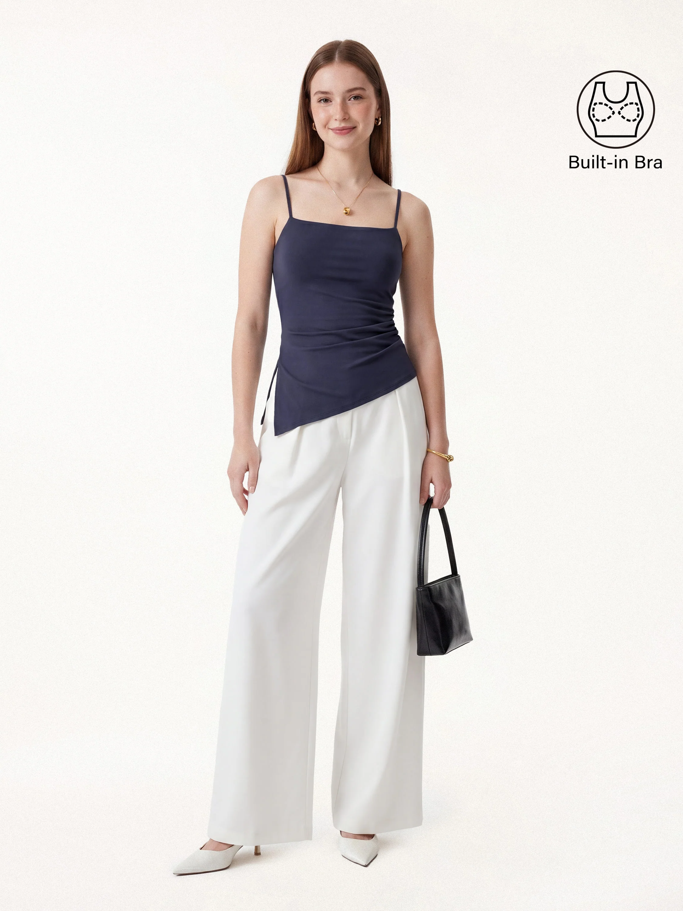 Spaghetti Bra Top with Side Slit - Image 12