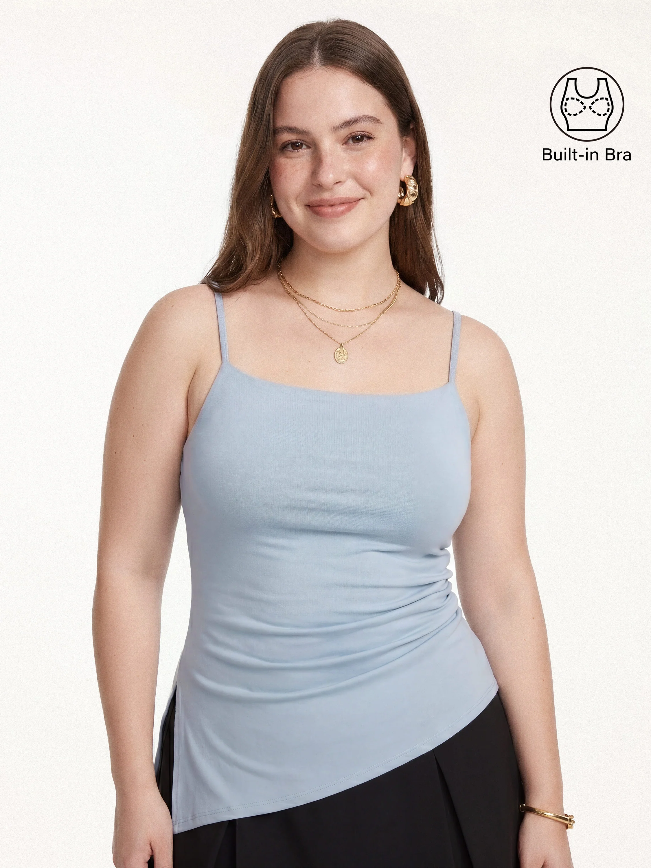Spaghetti Bra Top with Side Slit - Image 8