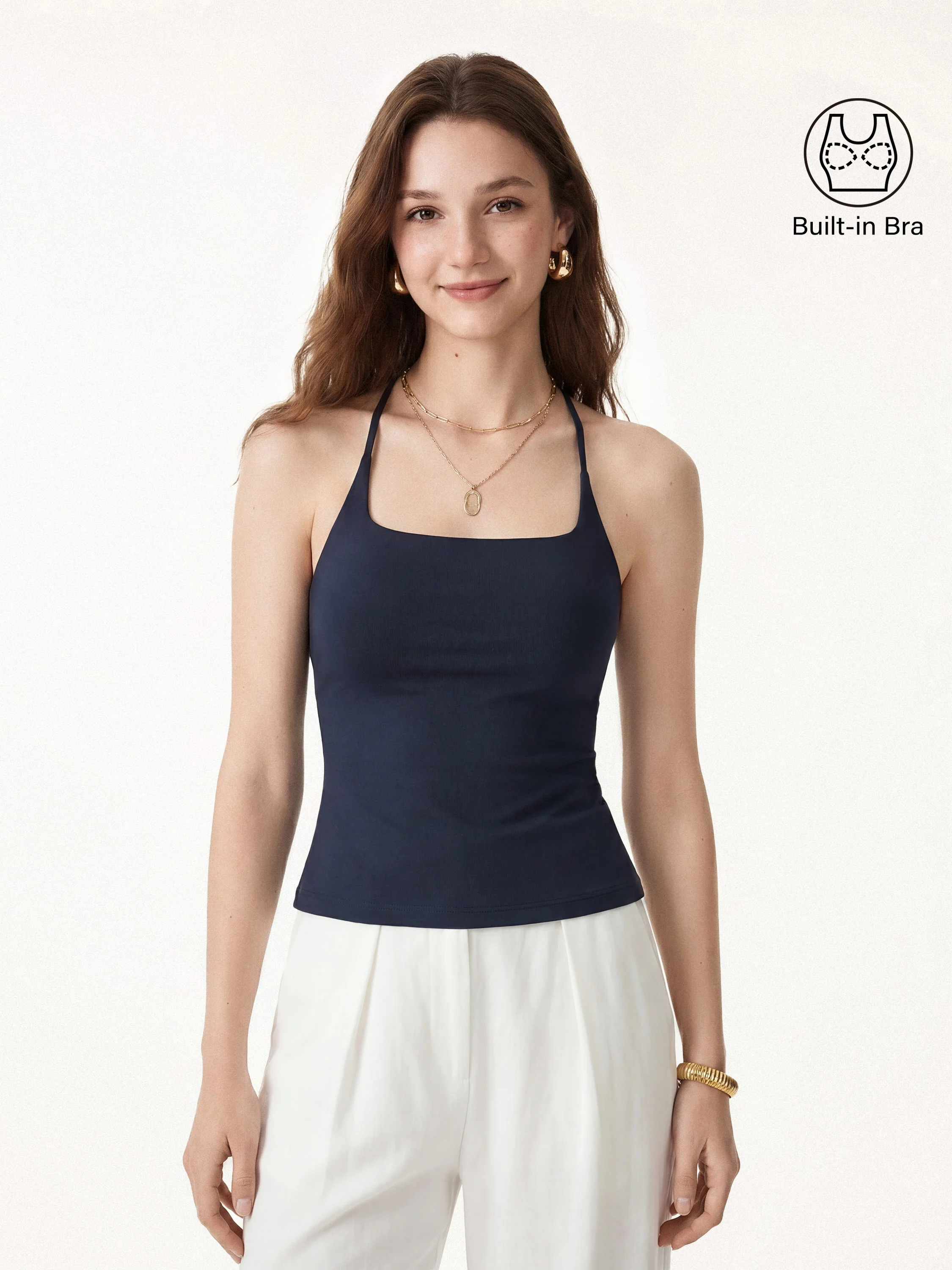 Square Neck Spaghetti Bra Tank - Image 10