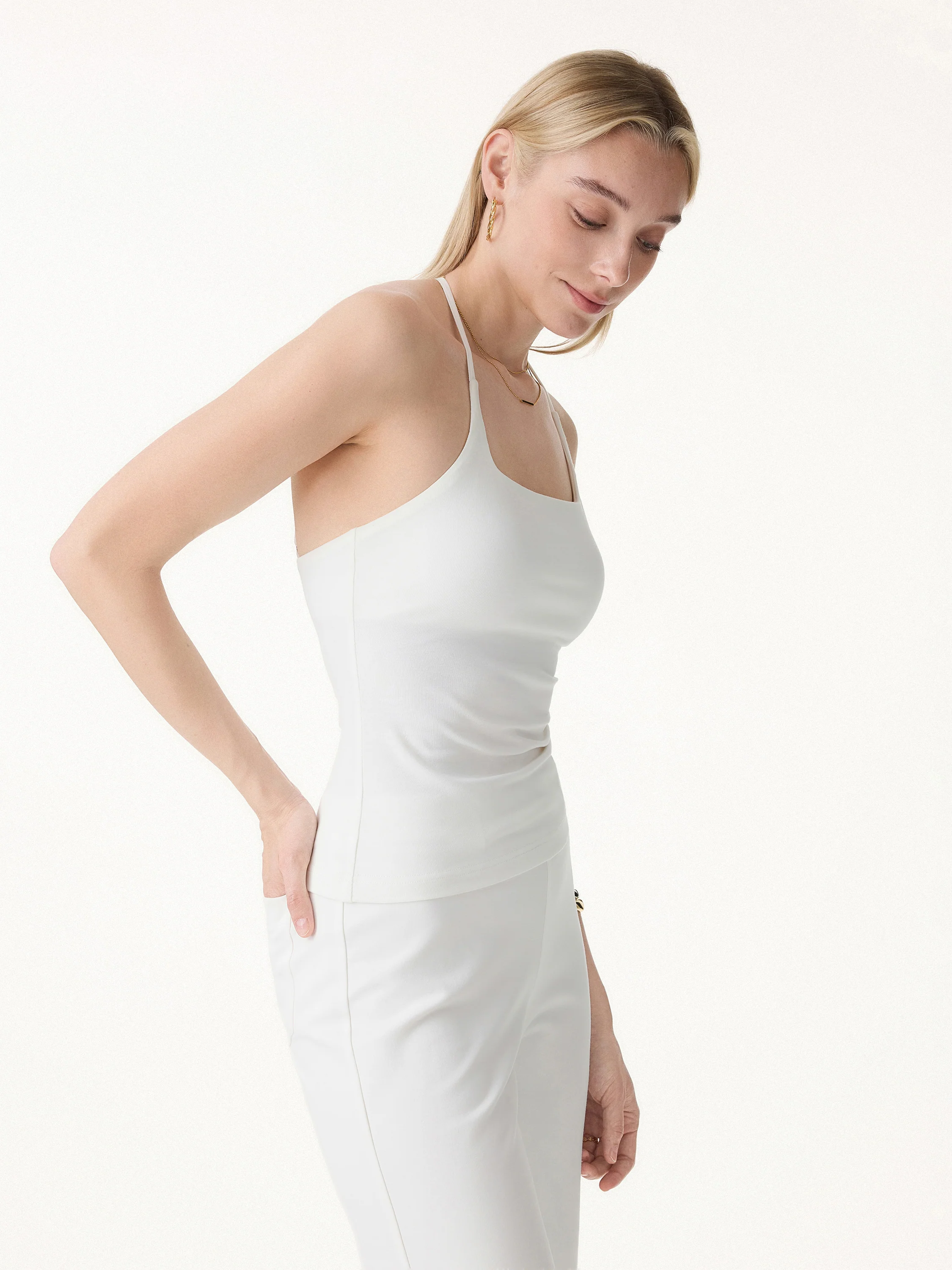 Square Neck Spaghetti Bra Tank - Image 4