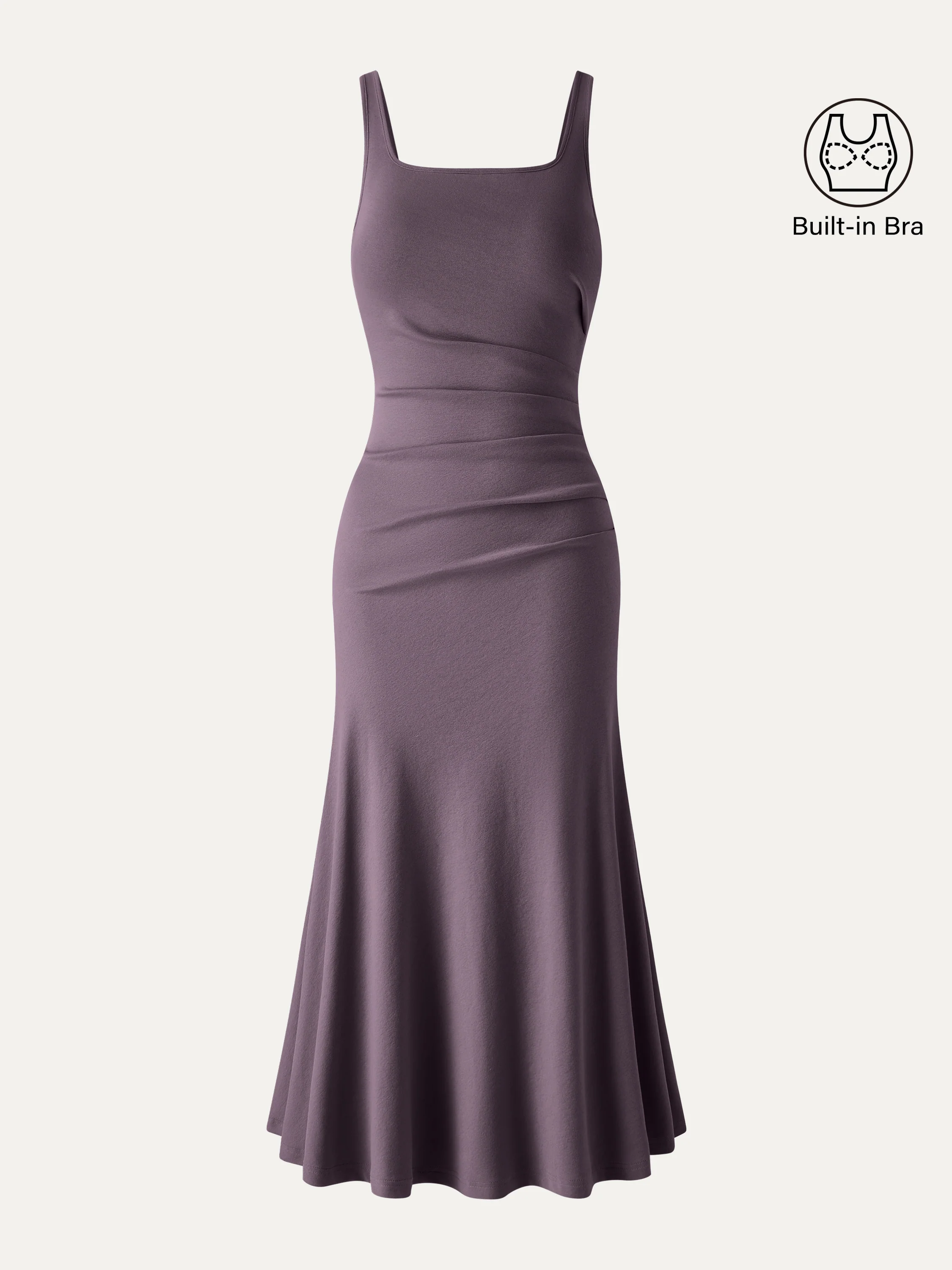 Square Neck Tucked Open Back Bra Dress - Image 10