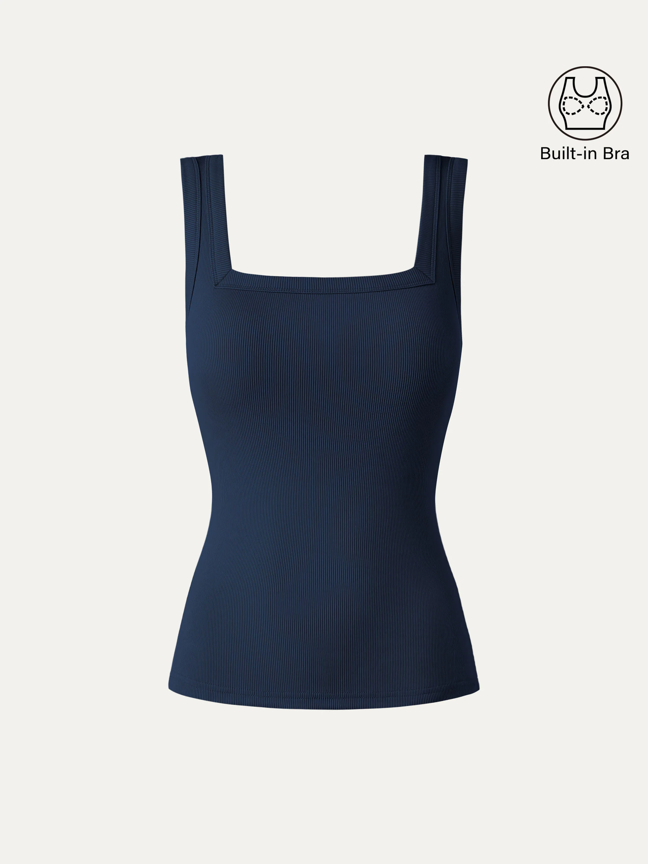 Slinky Square Open-Back Bra Tank Top - Image 15