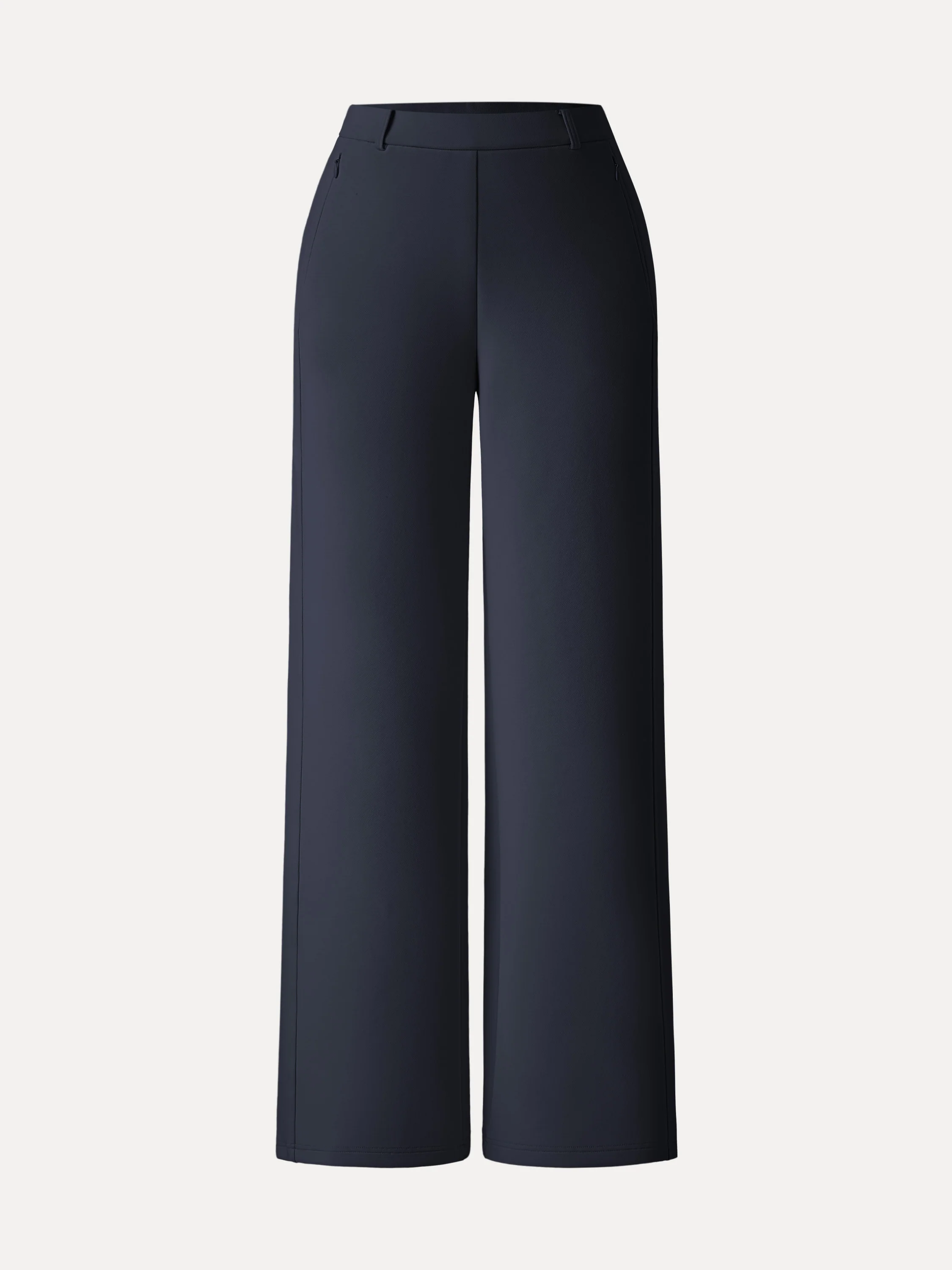 Stretch Cotton Blend Slimming High Rise Wide Leg Pant - Image 8