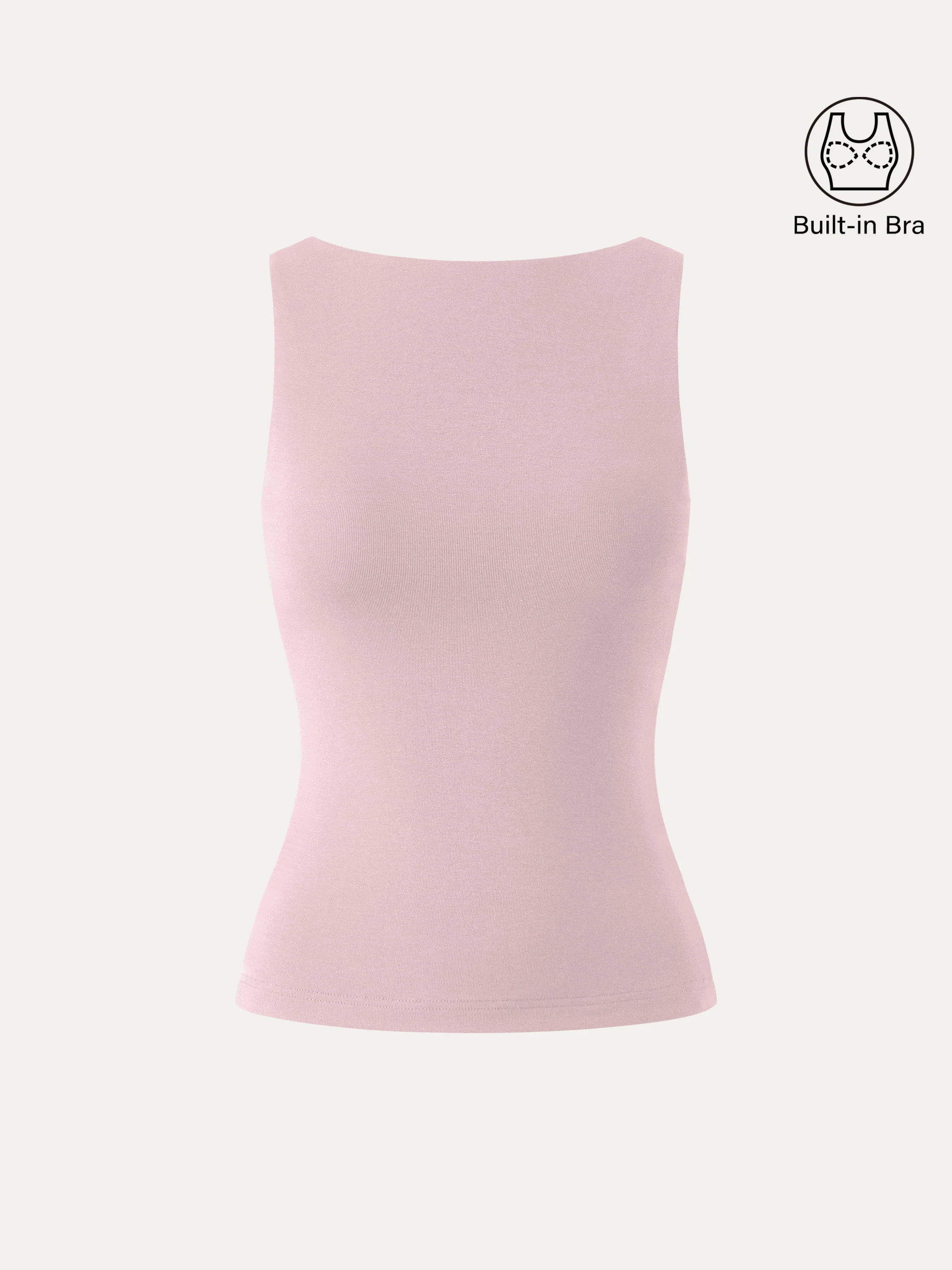 Stretch Cotton Boatneck Bra Tank - Image 14
