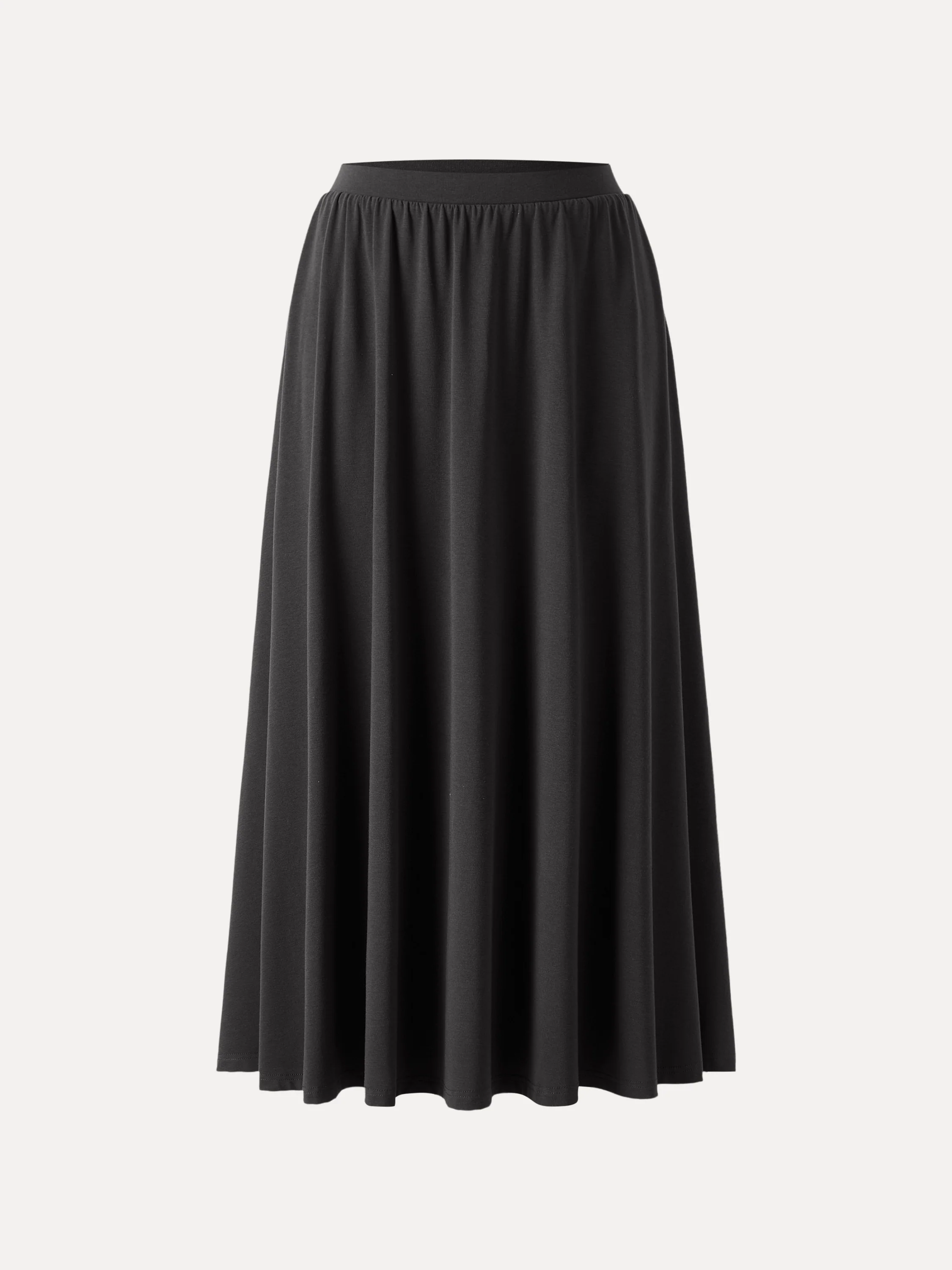 Stretch Cotton Maxi Umbrella Skirt with Pockets - Image 10