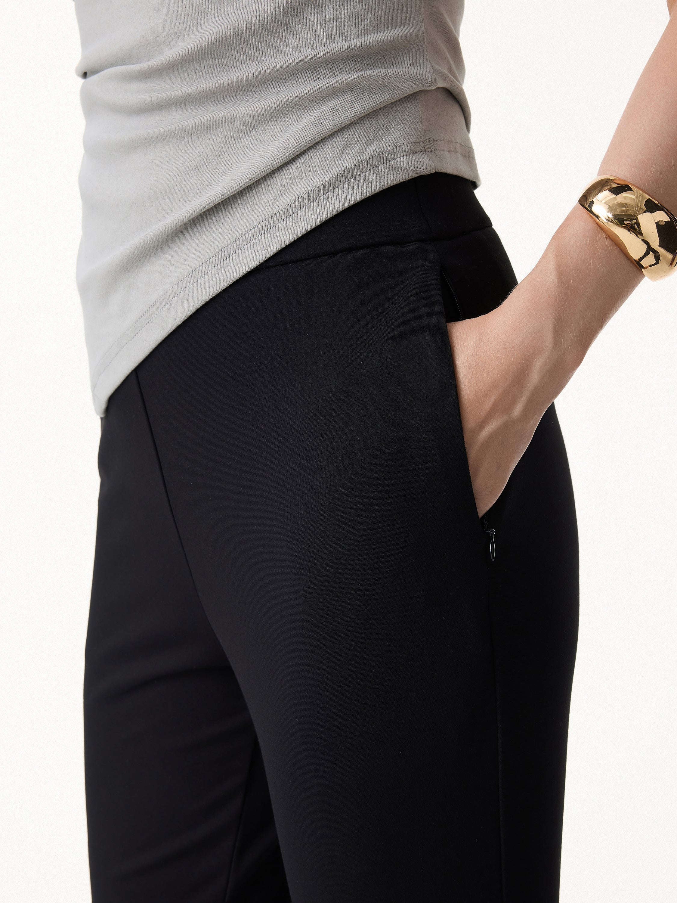 Stretch Ponte Chic Capri Pant with Pockets - Image 5