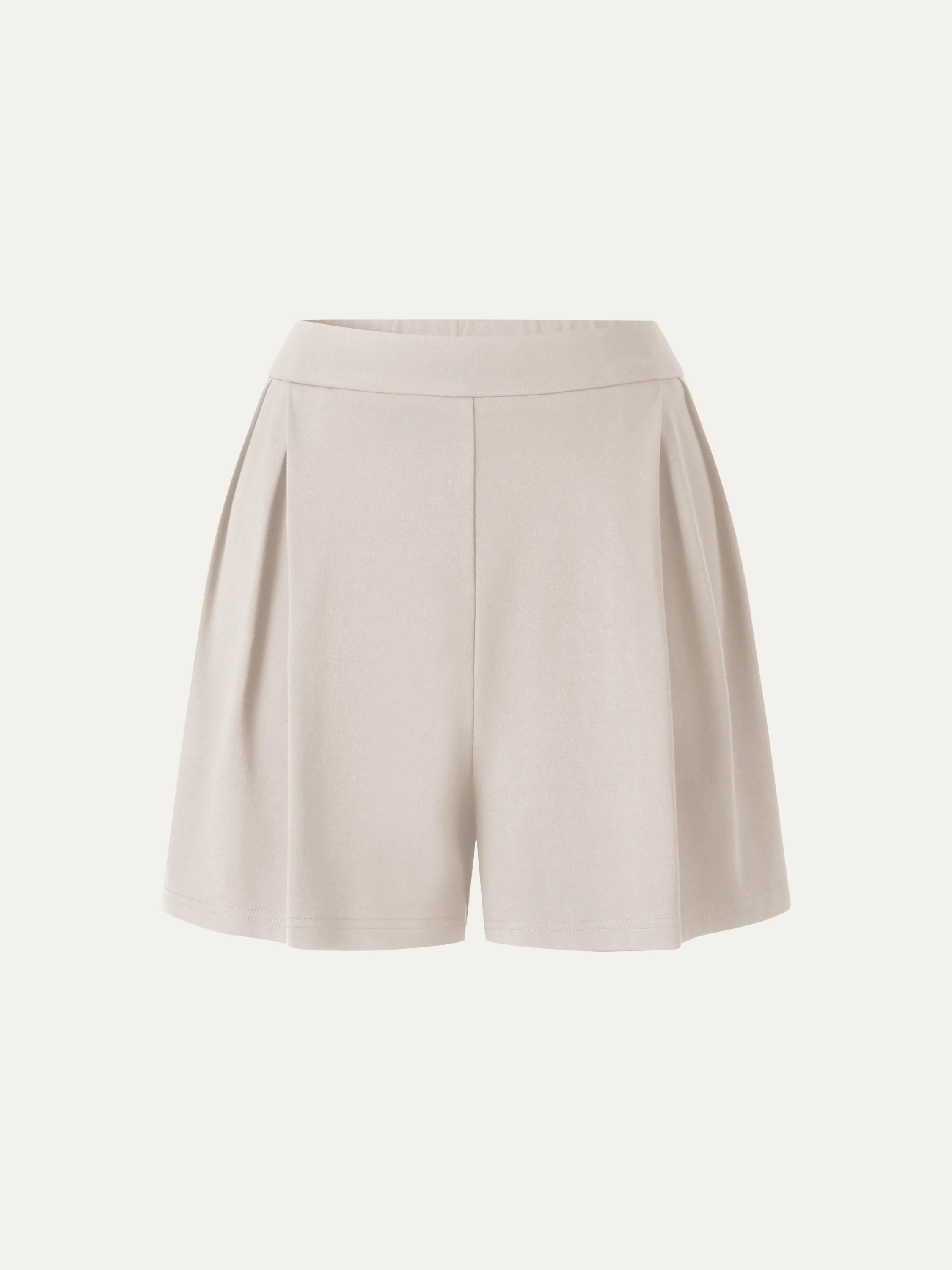 Stretch Ponte Pleated Wide Leg Shorts - Image 7