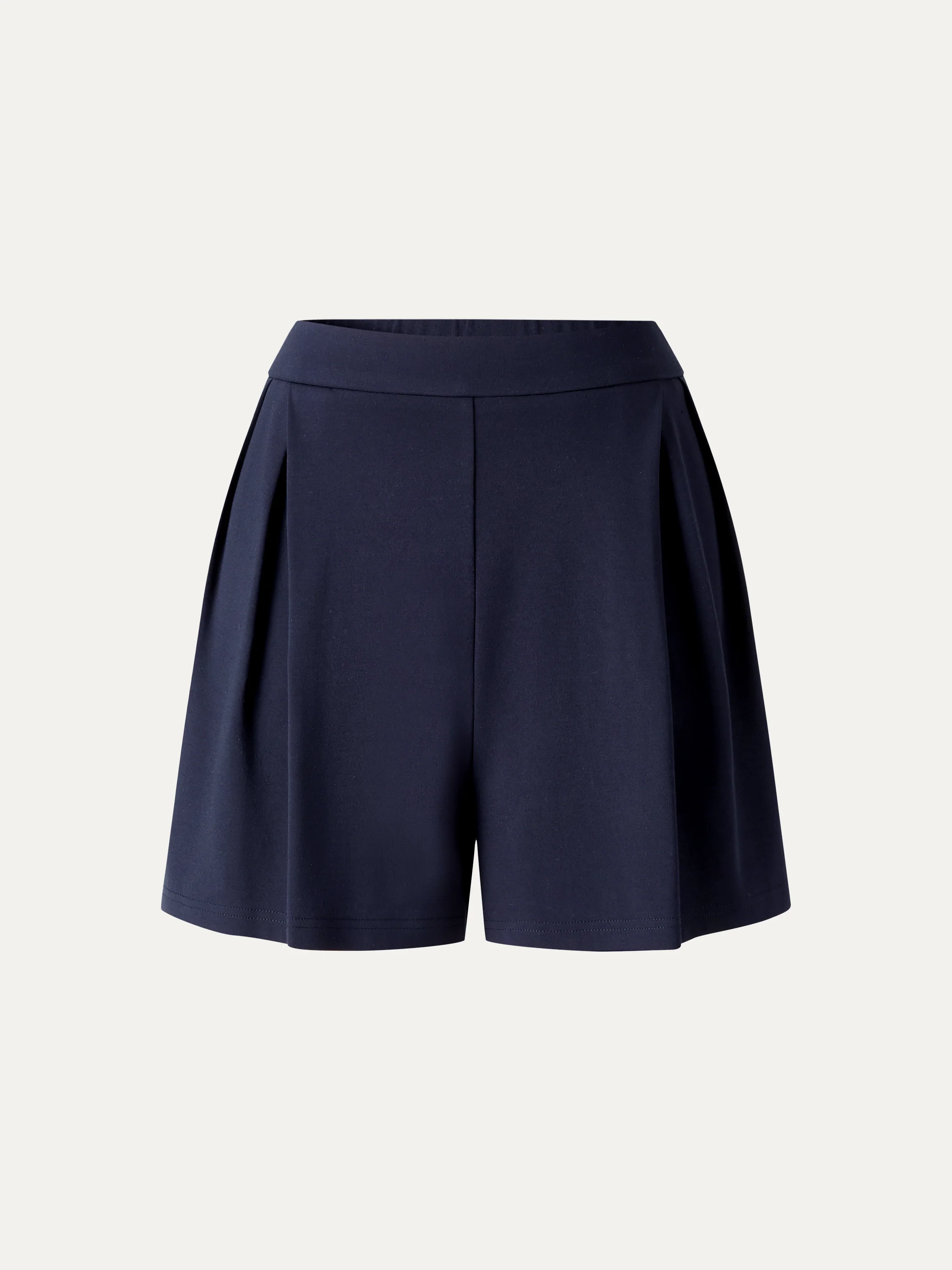 Stretch Ponte Pleated Wide Leg Shorts - Image 9