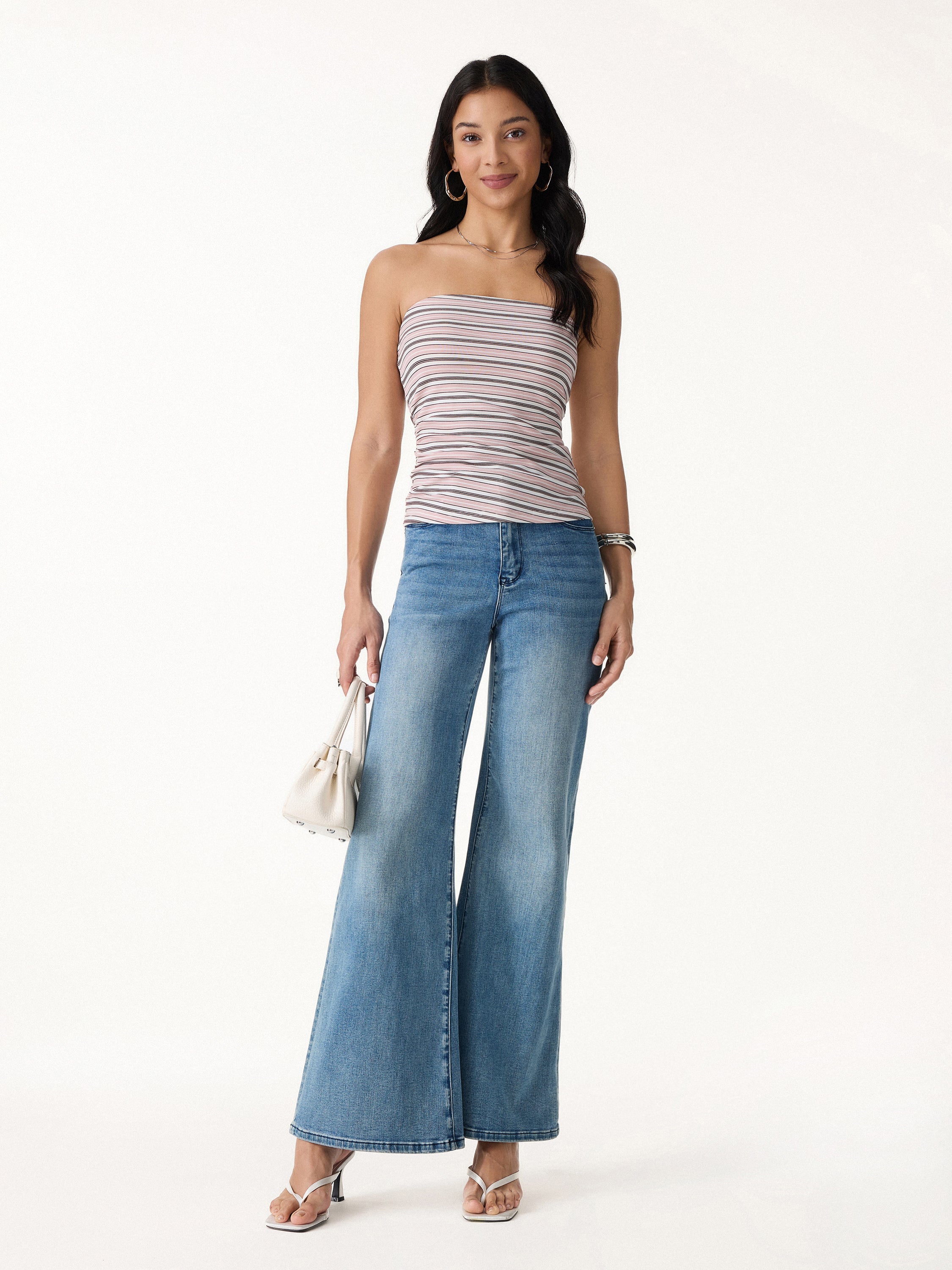 Striped Bra Tube Top - Image 2