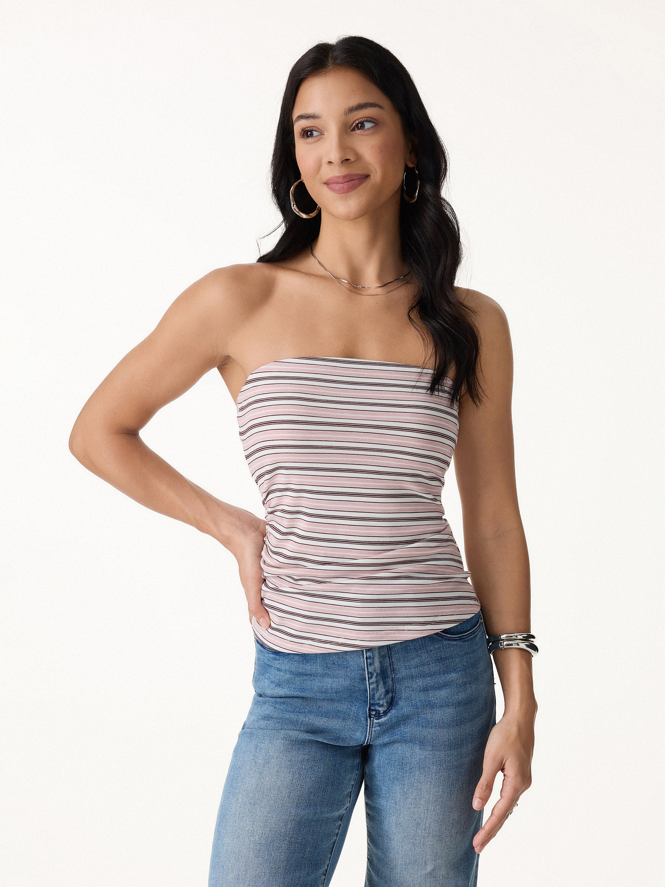 Striped Bra Tube Top - Image 3