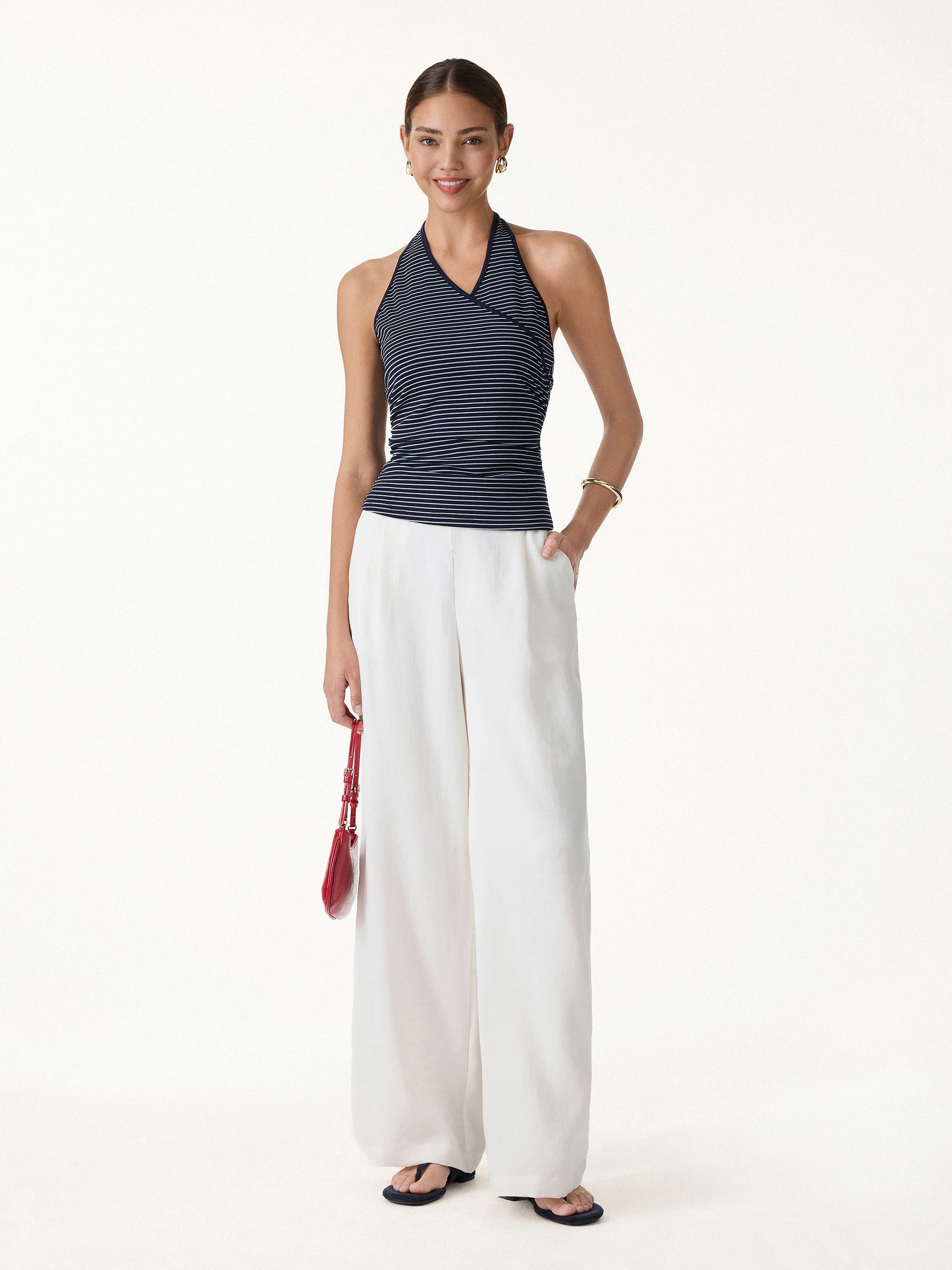 Striped Halter Neck Tank Top - Image 3