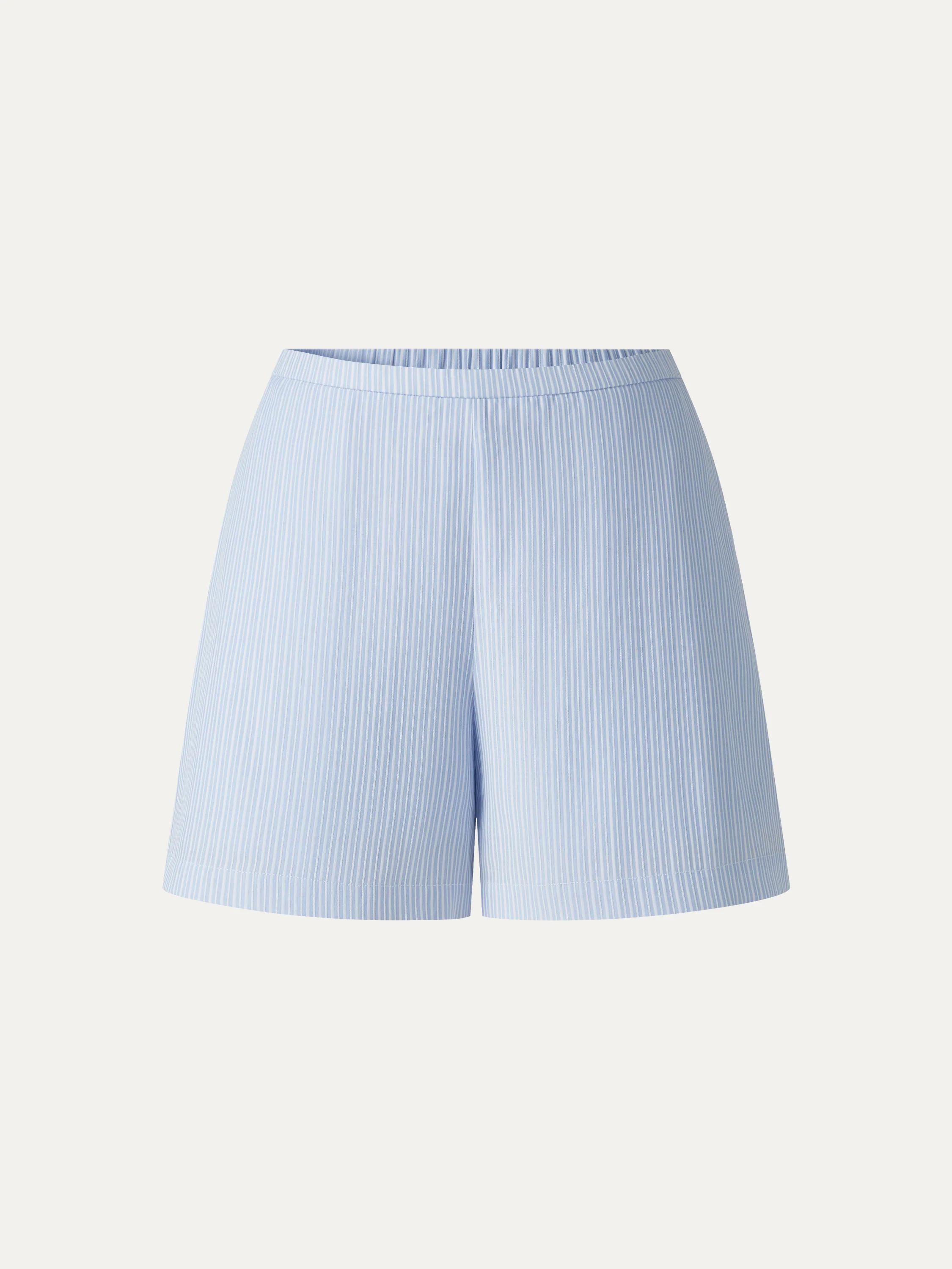 Striped Poplin High-Rise A-Line Shorts with Pockets - Image 7