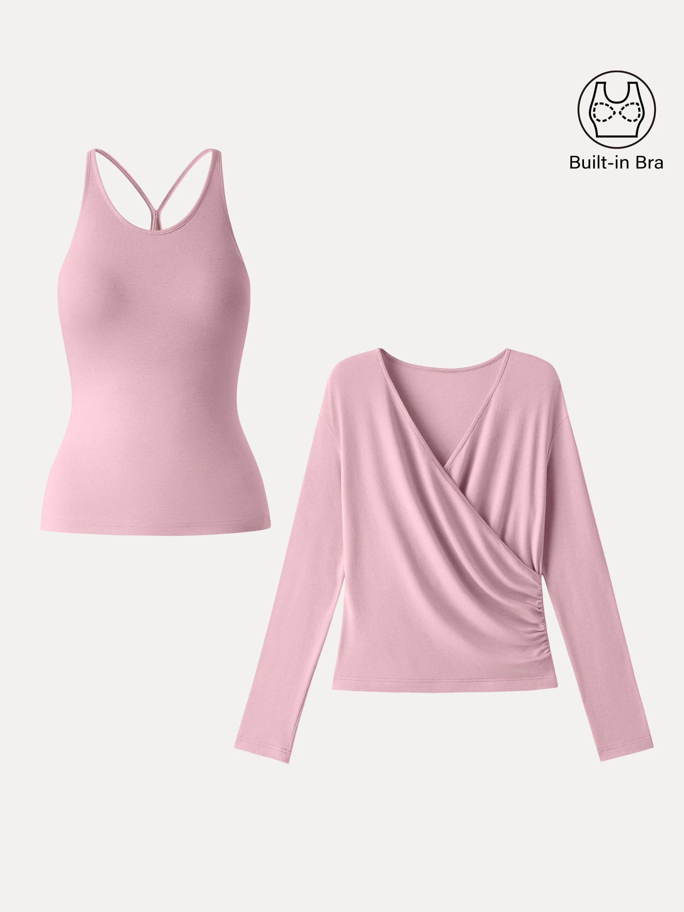 Two-Piece Set Cami with Surplice Ruched Top - Image 10