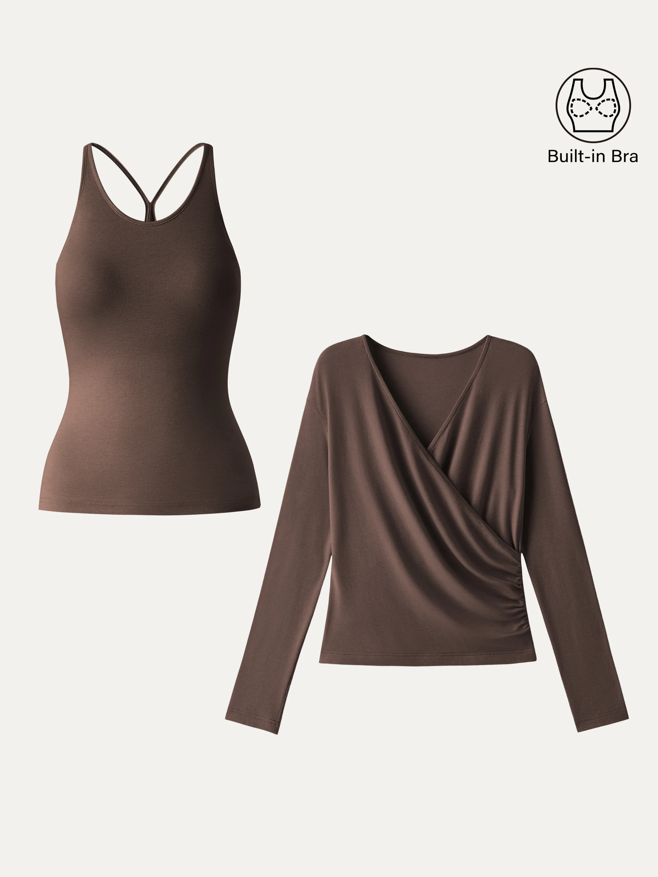 Two-Piece Set Cami with Surplice Ruched Top - Image 13