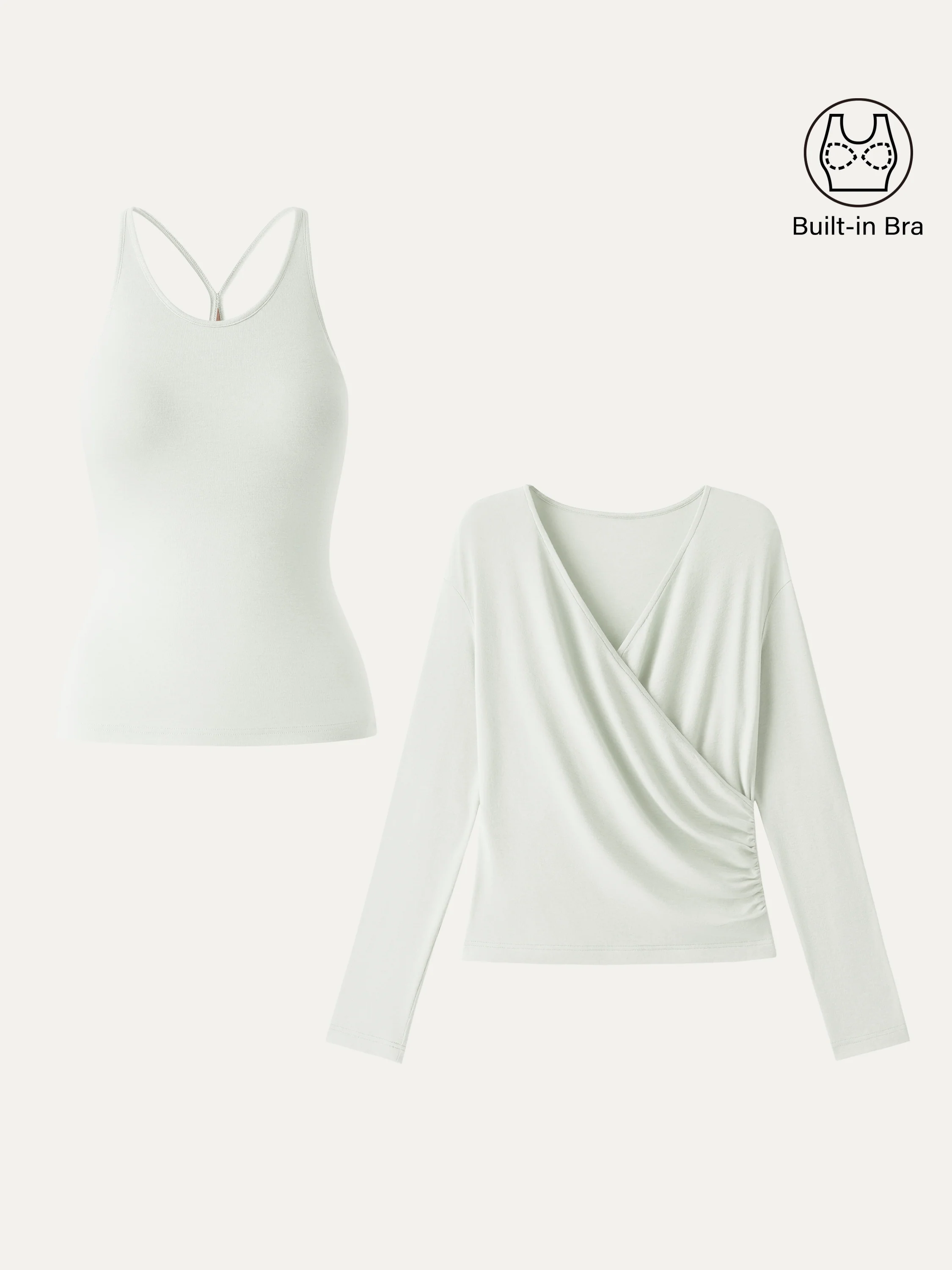 Two-Piece Set Cami with Surplice Ruched Top - Image 15