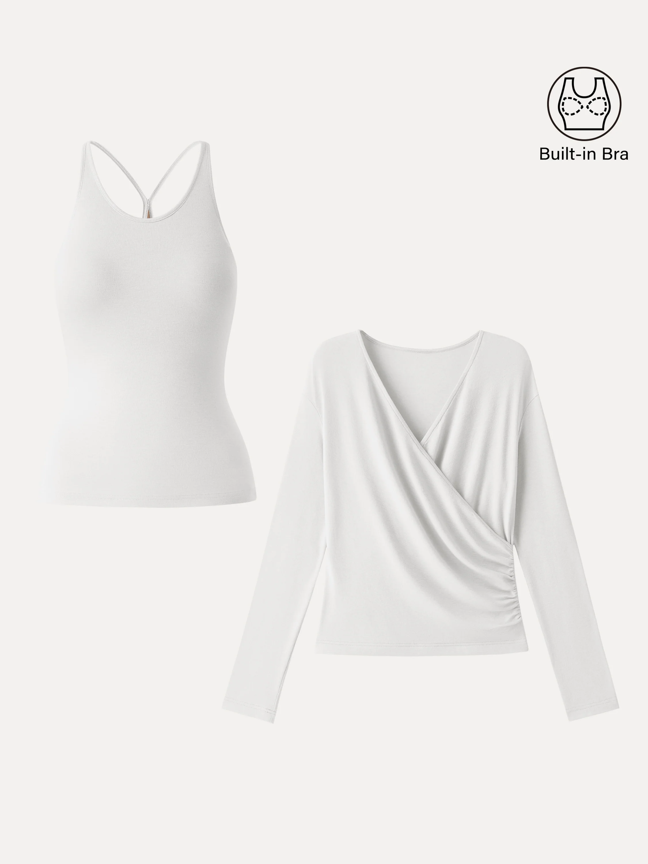 Two-Piece Set Cami with Surplice Ruched Top - Image 8