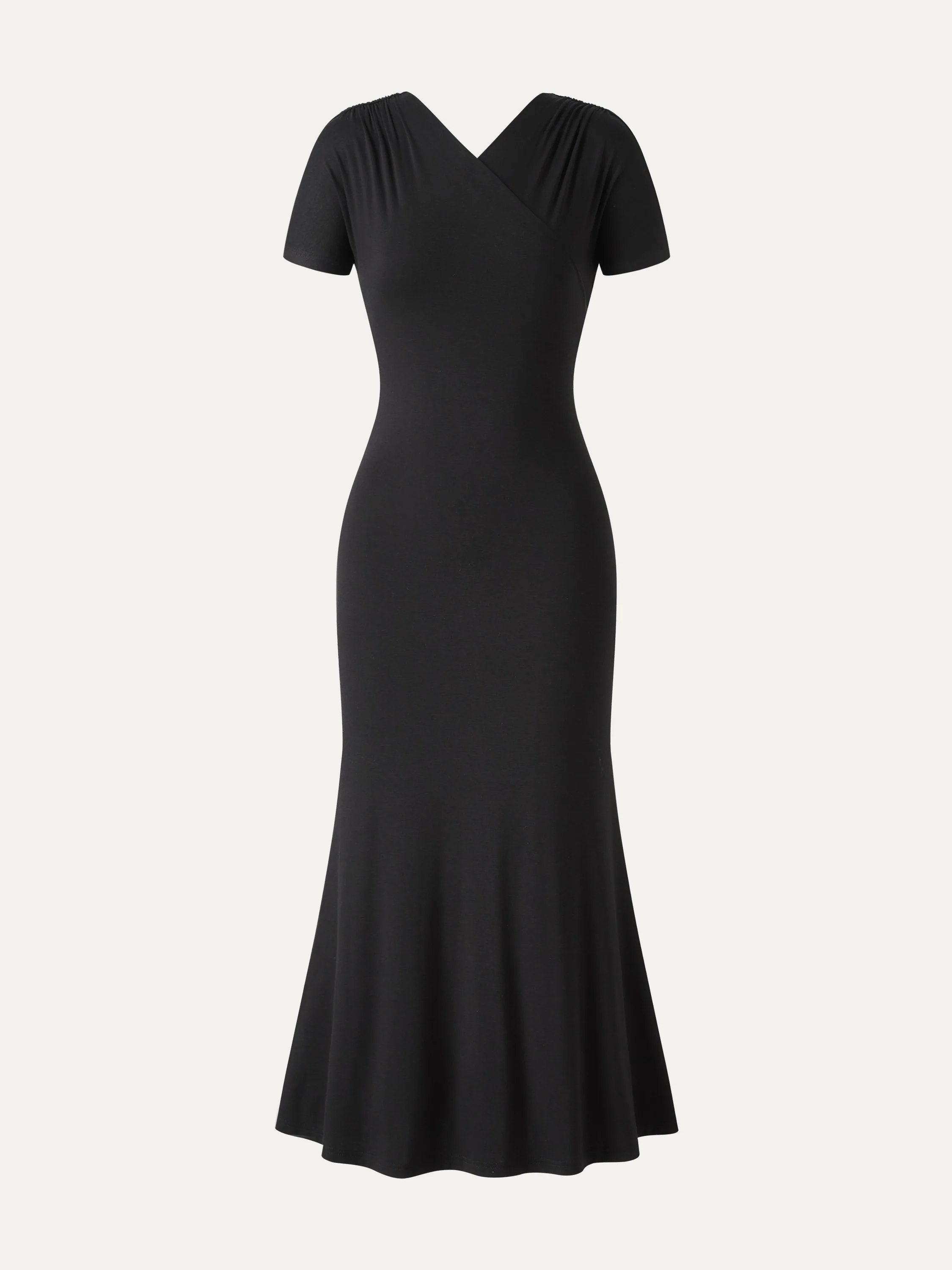 Surplice Short Sleeve Midi Dress - Image 7