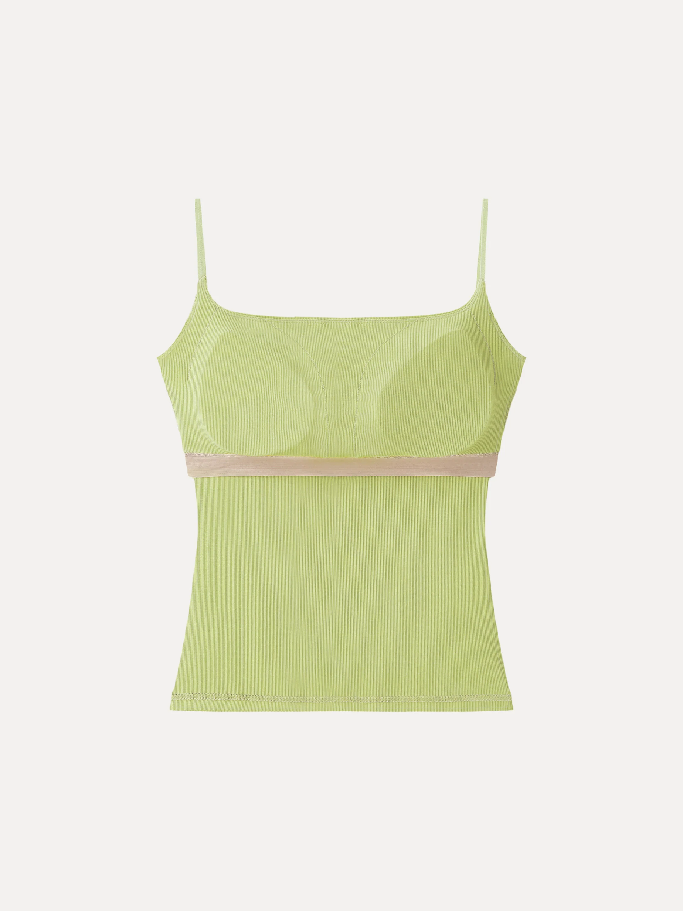 Sweat-Wicking Square Neck Stretchy Spaghetti Bra Tank - Image 6