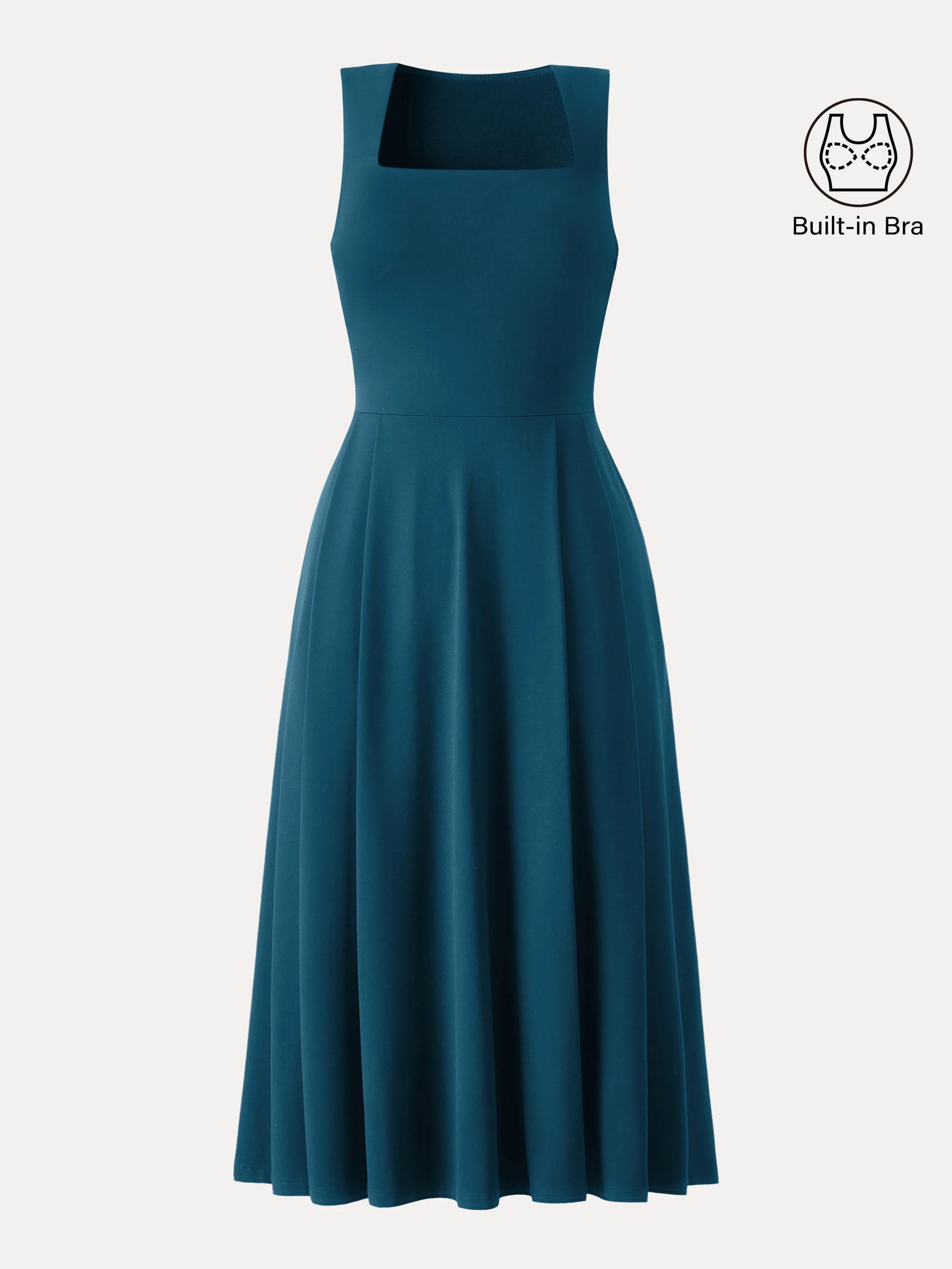 The Anytime Little Black Bra Dress with Pockets - Image 12