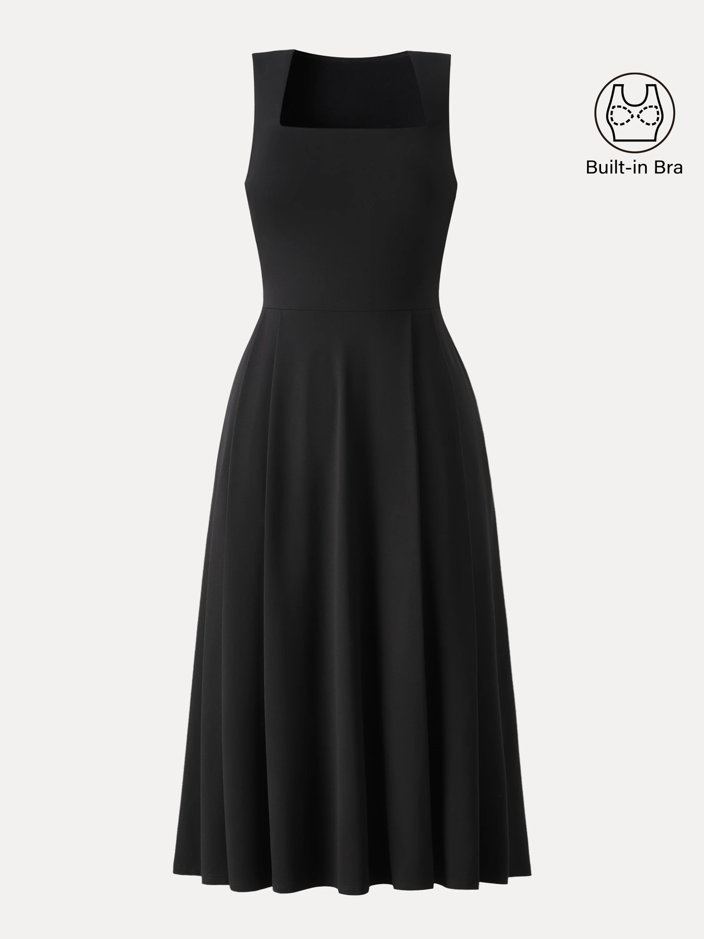The Anytime Little Black Bra Dress with Pockets - Image 6