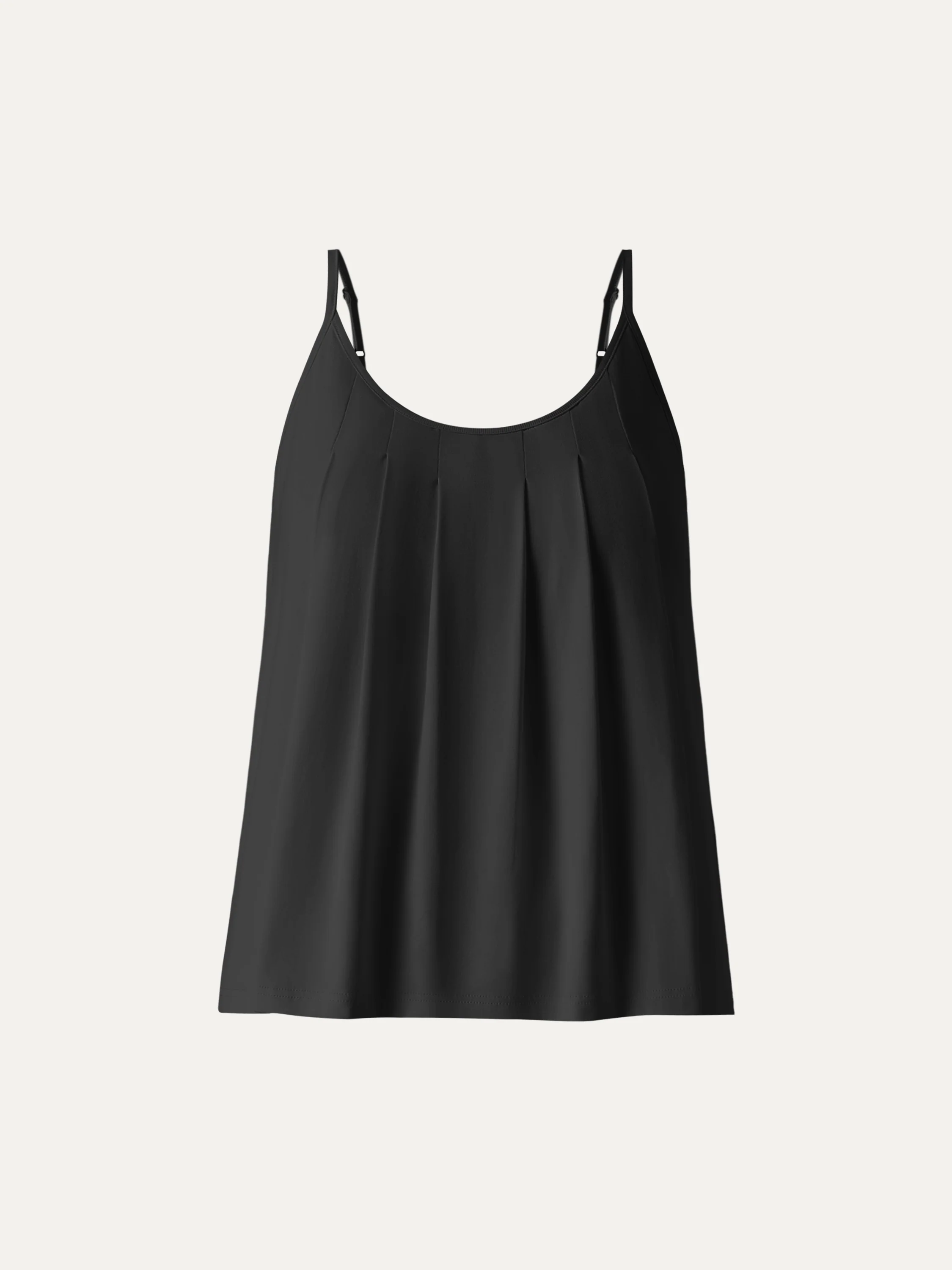 U-Neck Pleated Spaghetti Bra Tank - Image 14