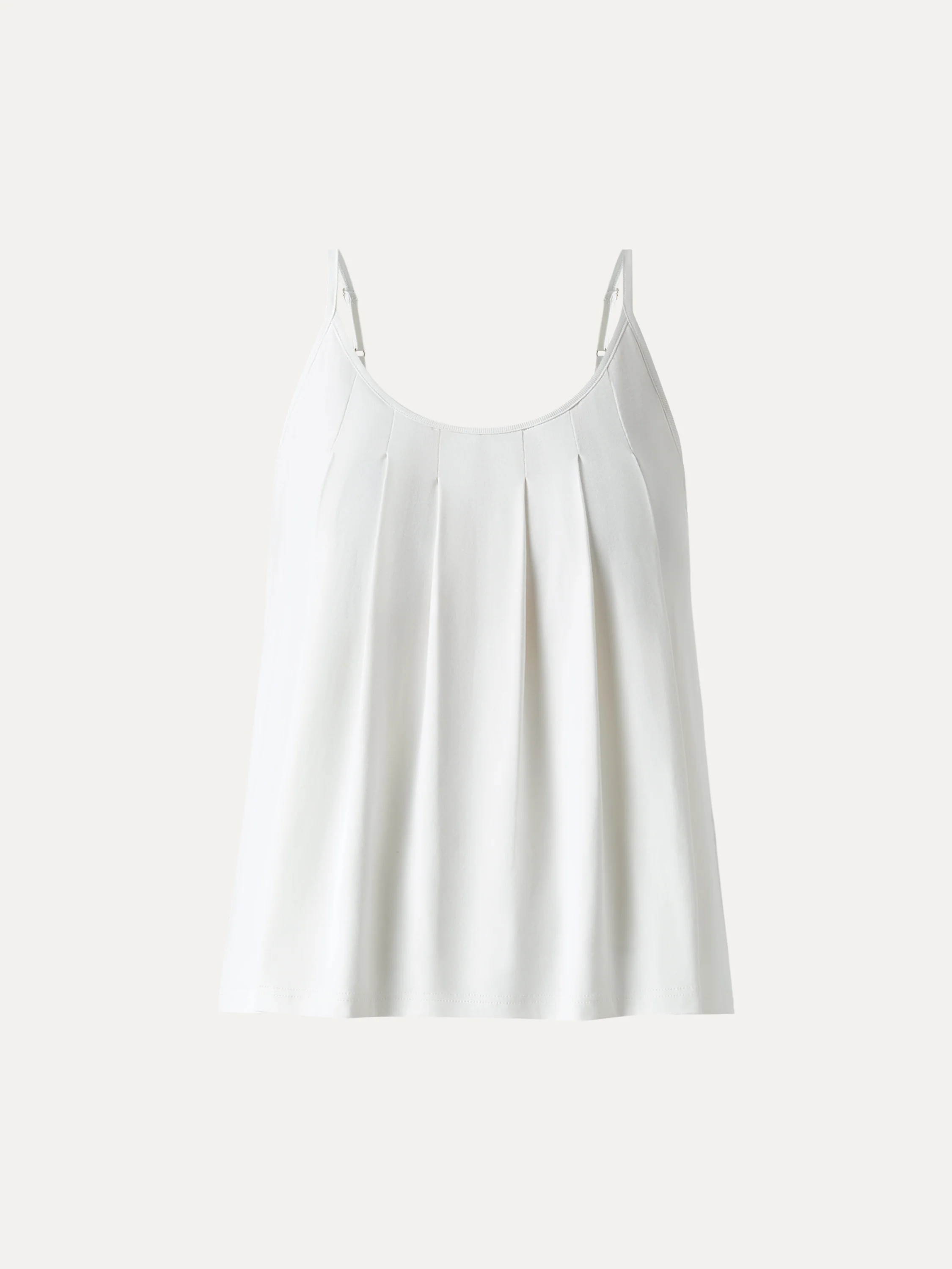 U-Neck Pleated Spaghetti Bra Tank - Image 7