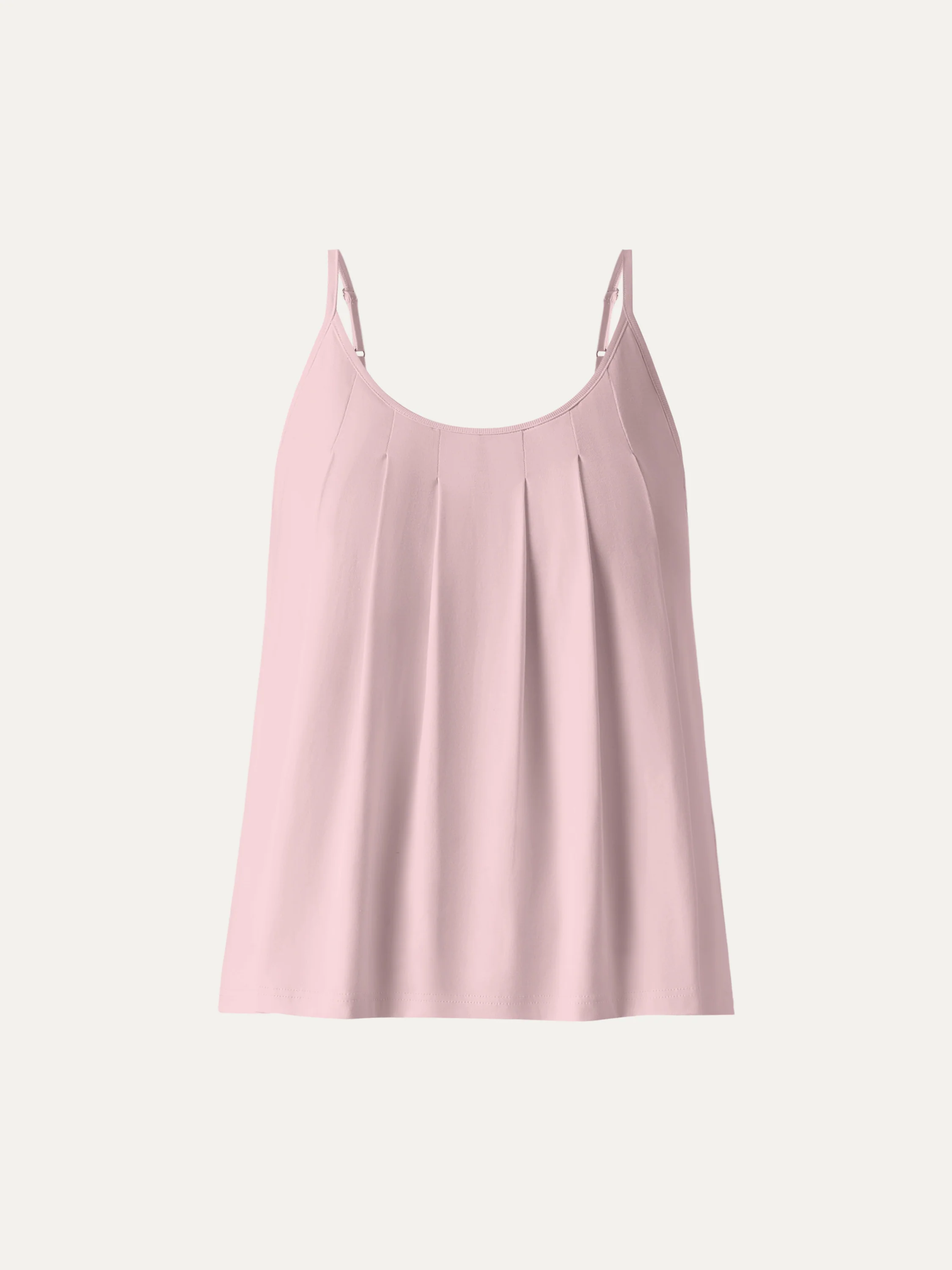 U-Neck Pleated Spaghetti Bra Tank - Image 9