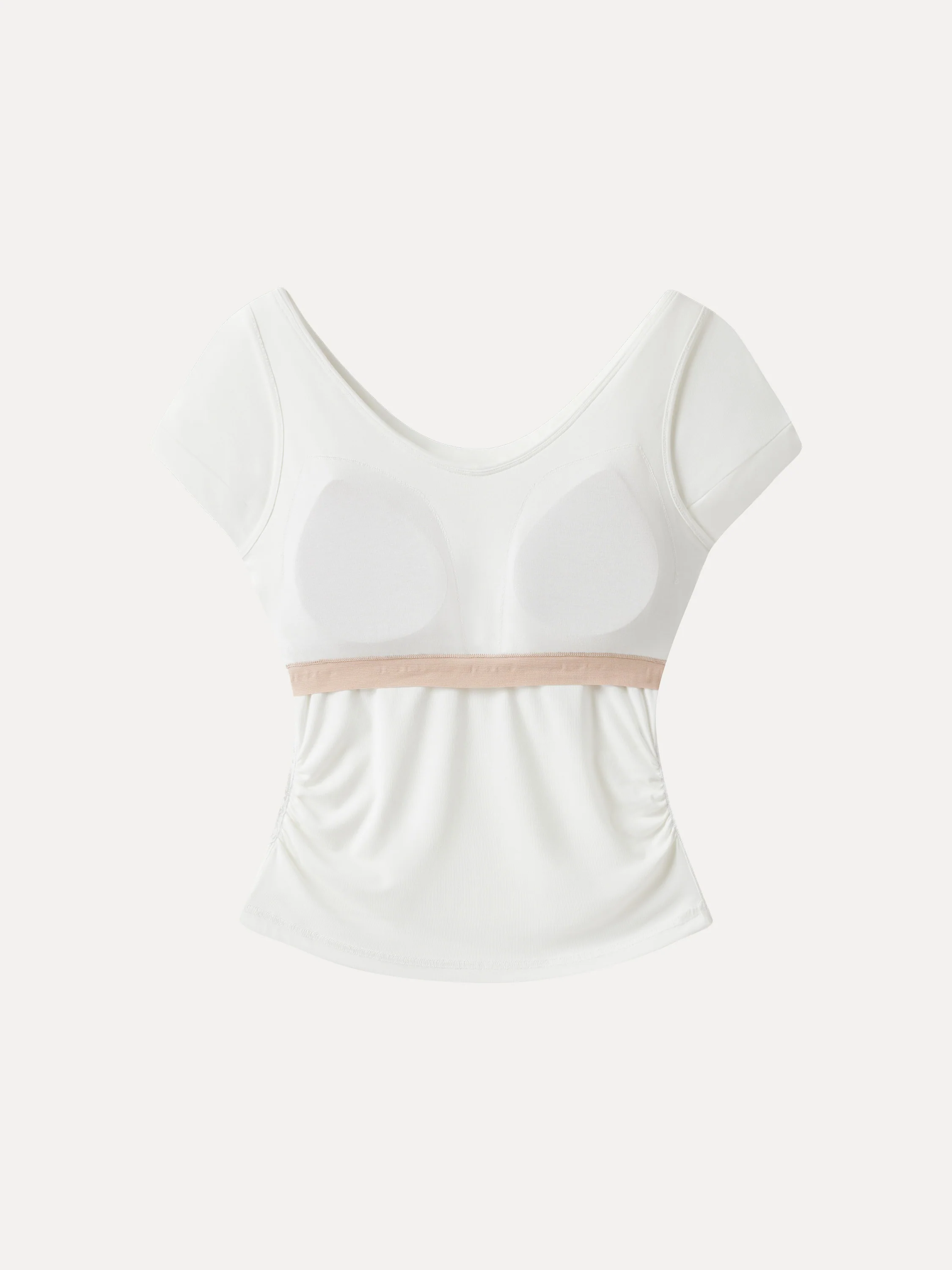 UltraSoft SkinKiss Draped U-Neck Ruched Bra Top - Image 7
