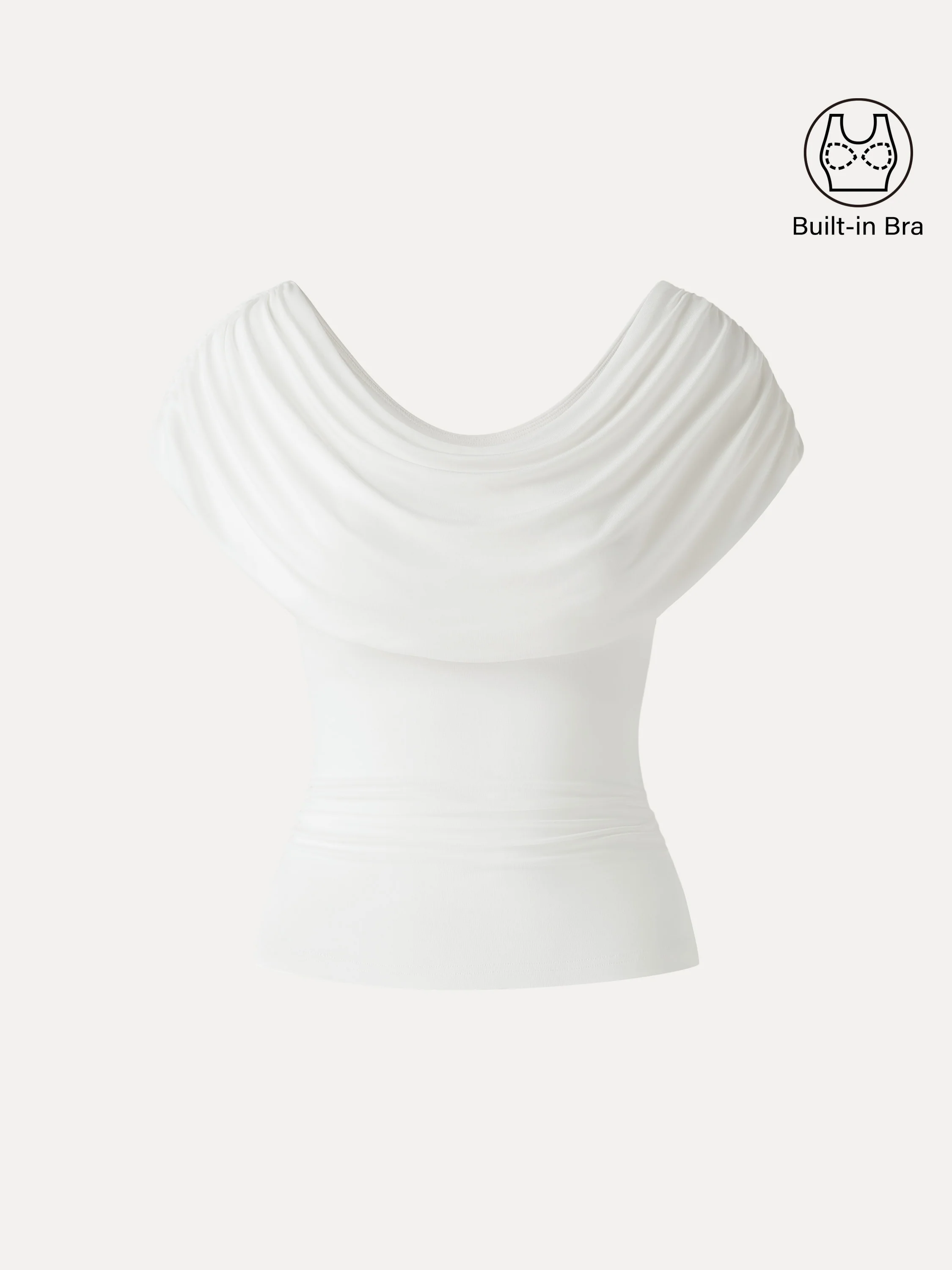 UltraSoft SkinKiss Draped U-Neck Ruched Bra Top - Image 8