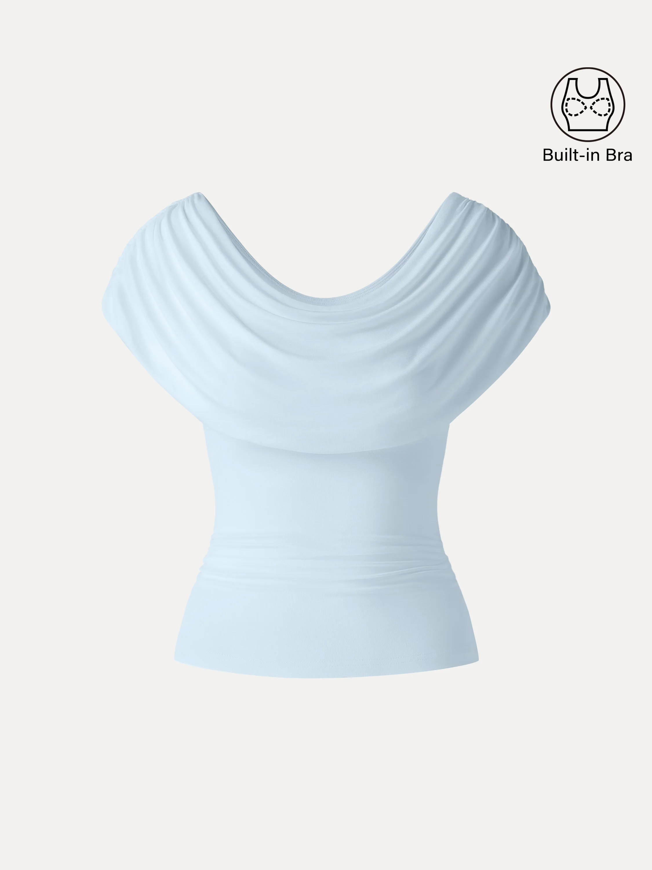 UltraSoft SkinKiss Draped U-Neck Ruched Bra Top - Image 9