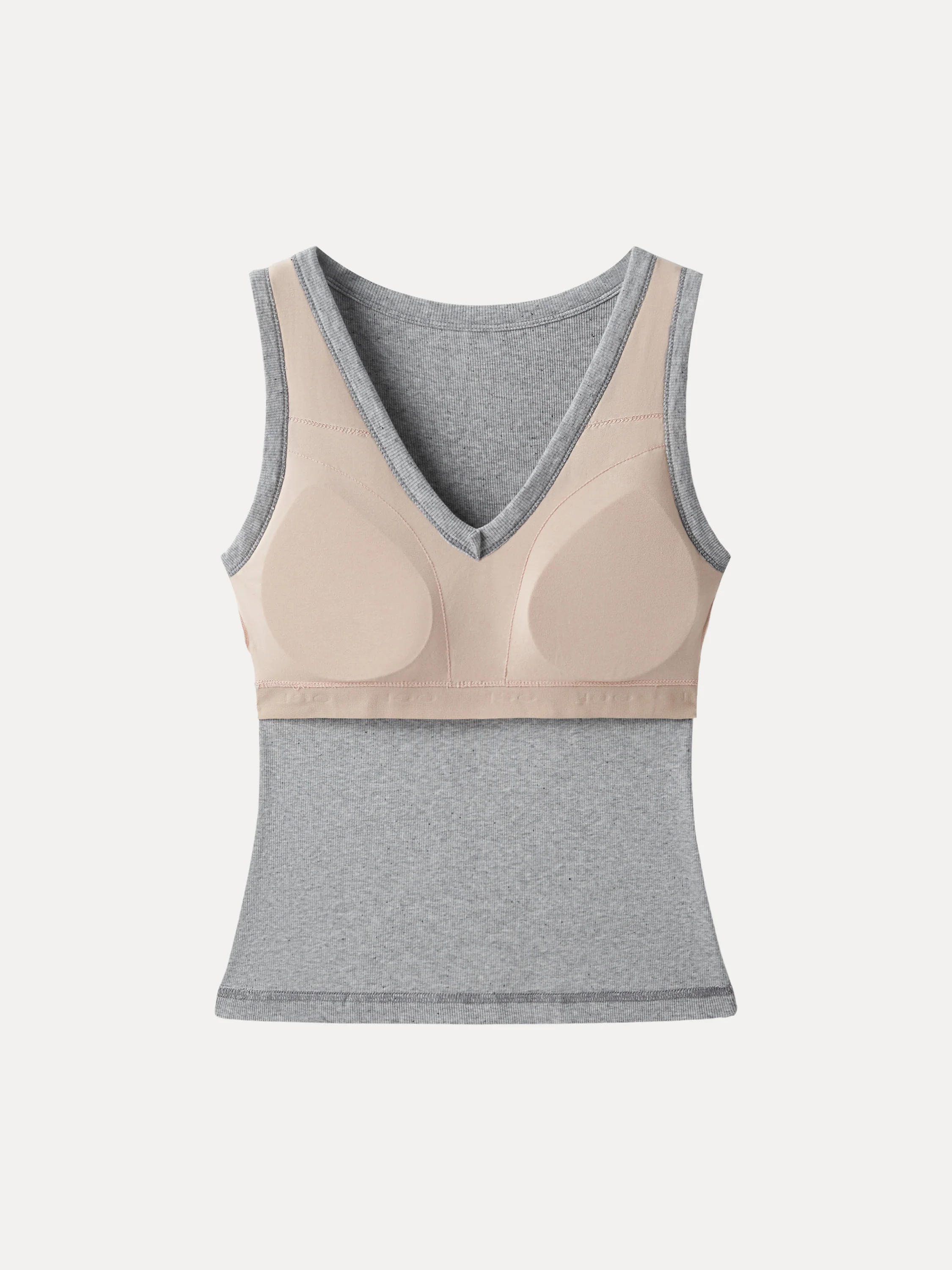 Stretchy V-neck Cotton New Airy Bra Tank - Image 6