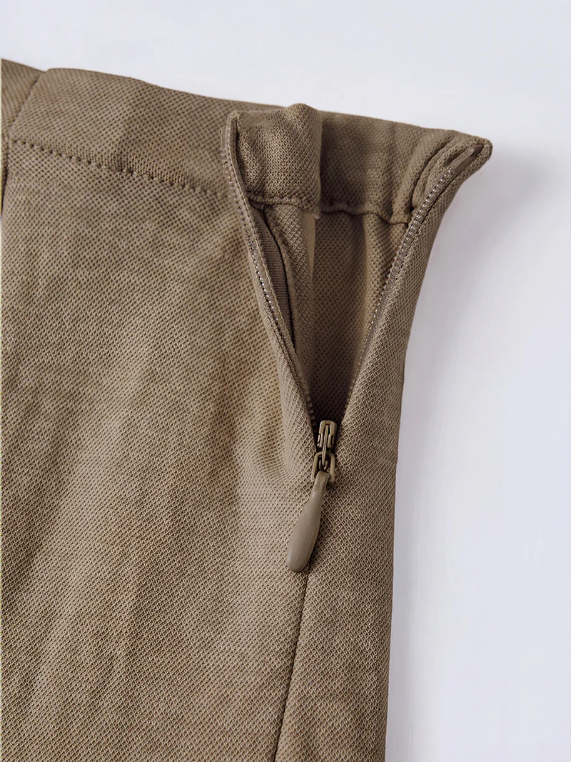 Breathable Cotton-linen Mid Rise Straight Leg Pant - Image 5
