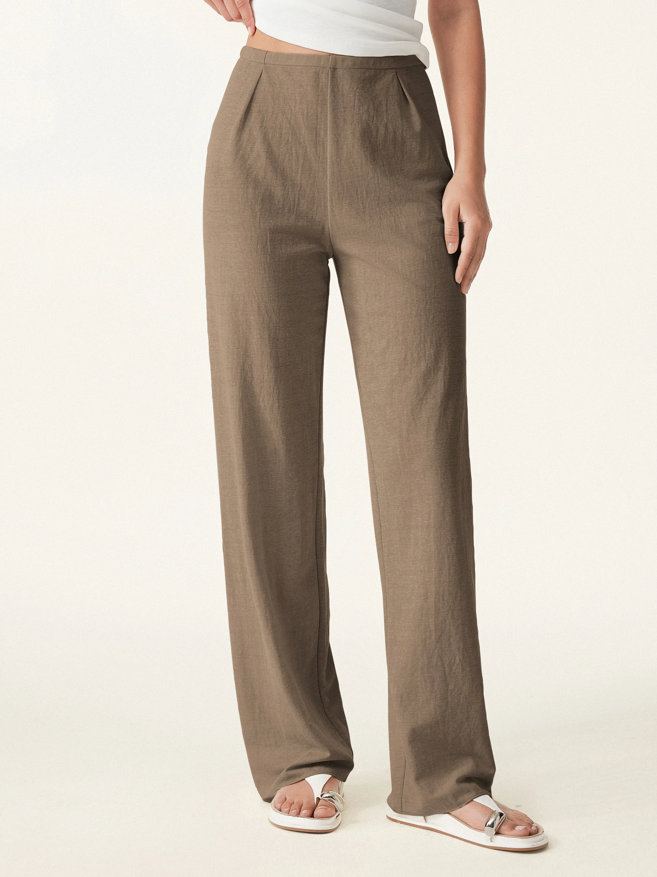 Breathable Cotton-linen Straight Leg Pant - Image 8