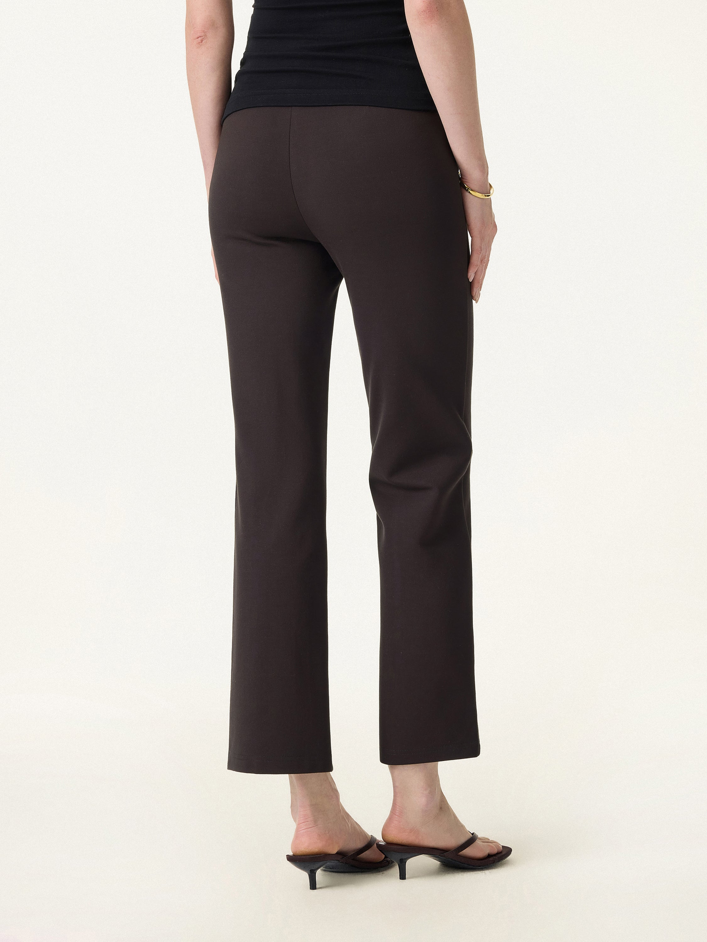 Wrinkle-Resistant High Rise Cropped Flare Leg Travel Pant - Image 4